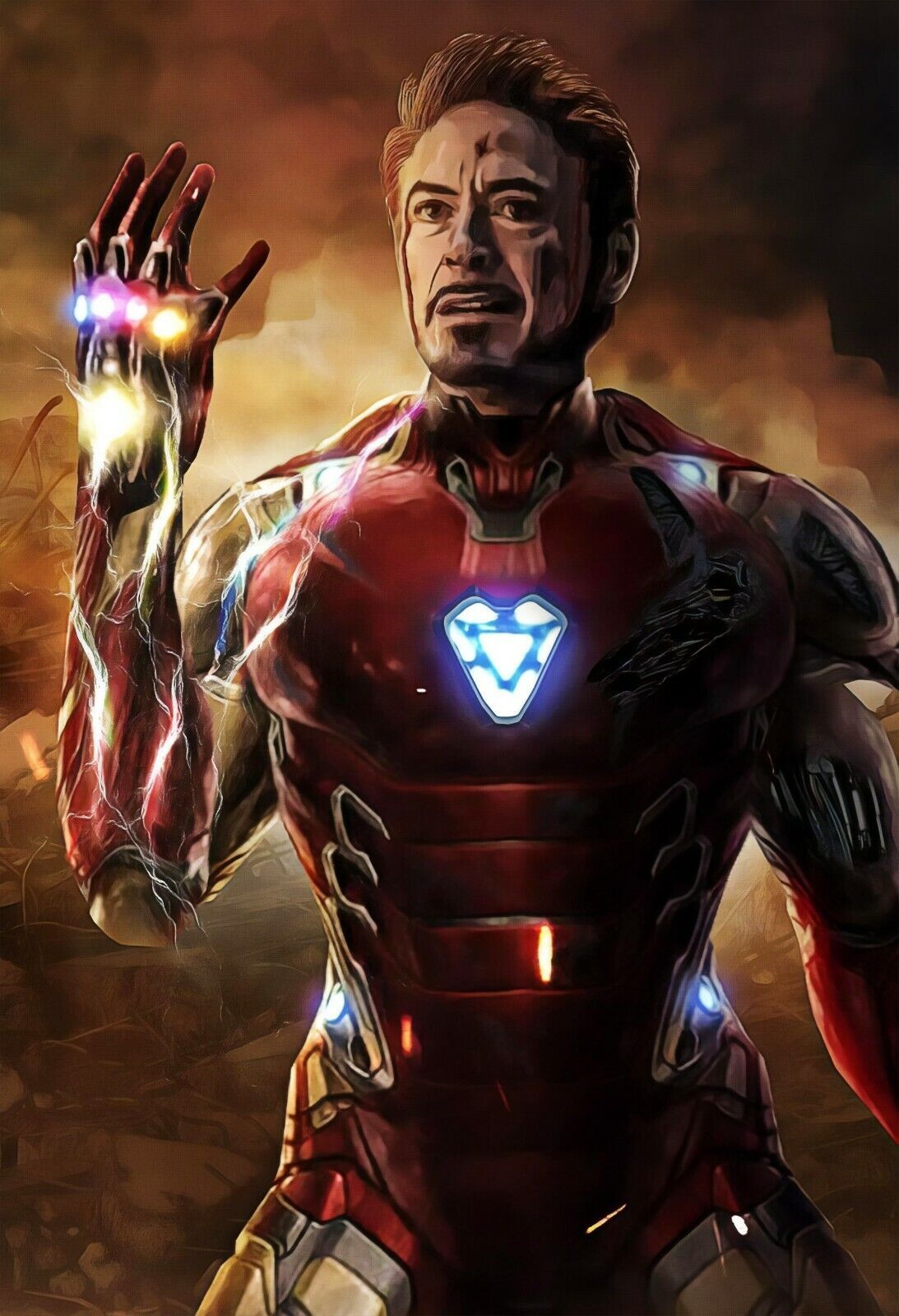 1093x1600 Iron Man Sacrifice Poster. Framed Art. Canvas. Tony Stark Robert Downey