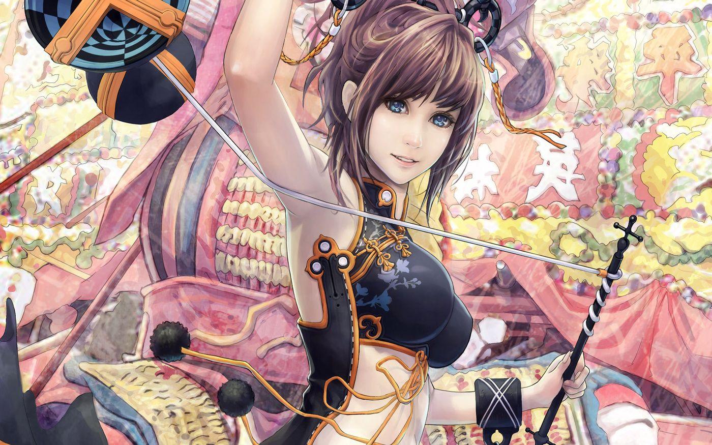 1400x875 Anime Chinese Dress
