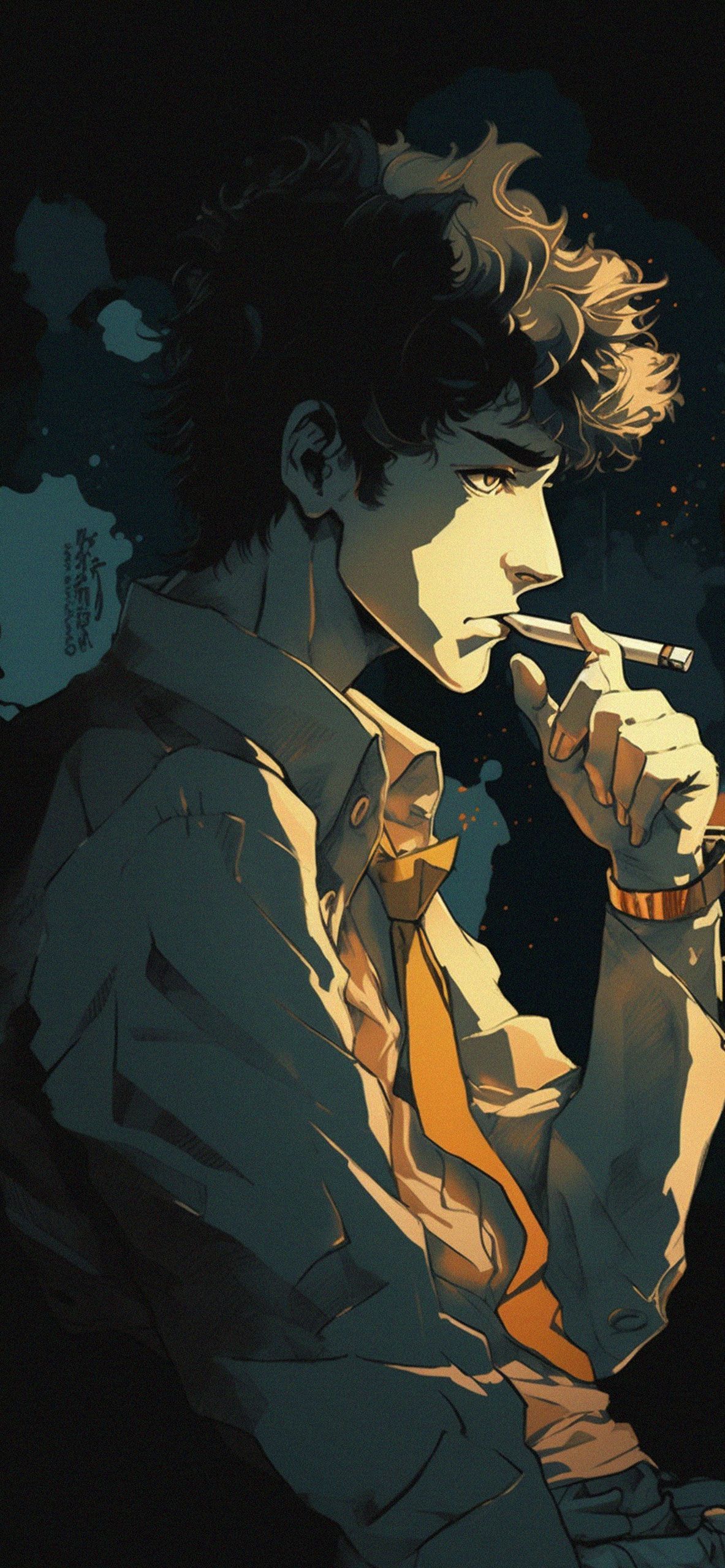 1183x2560 Cowboy Bebop Spike Spiegel Dark Wallpaper
