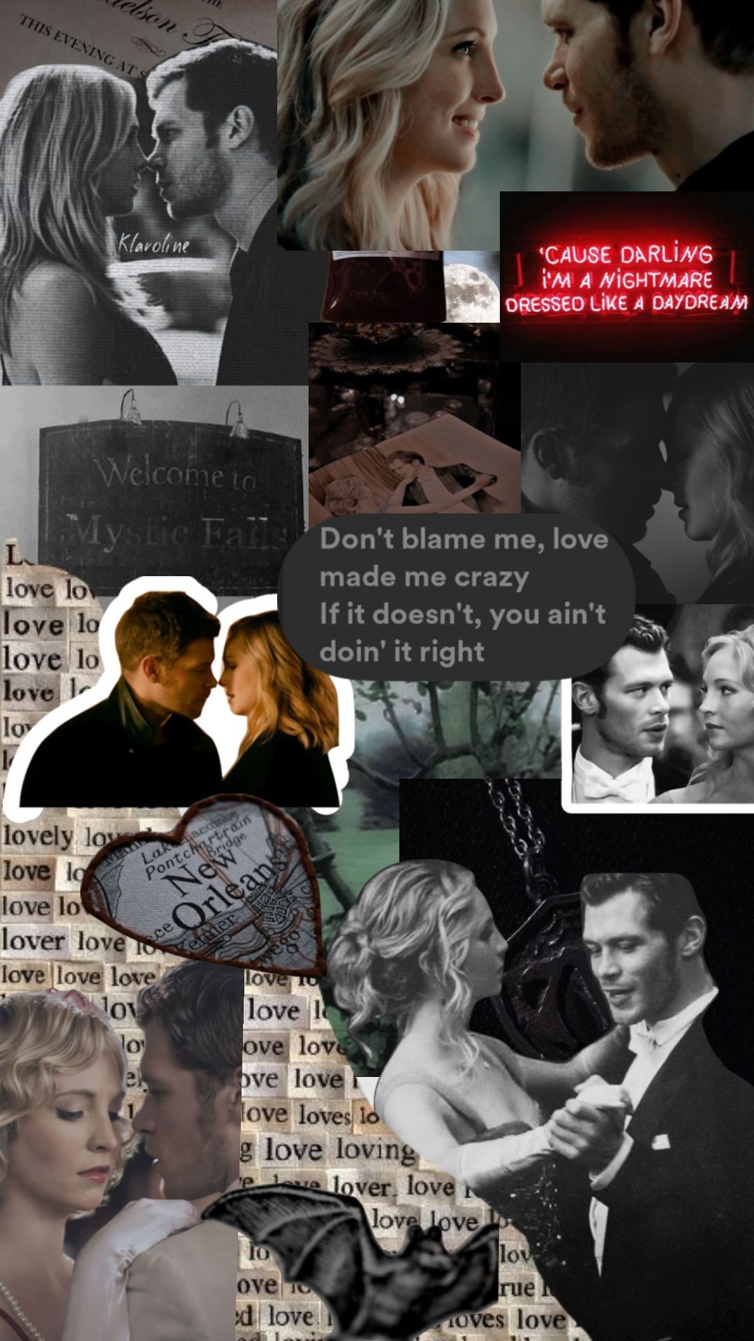 1080x1920 Check out Teagyg2019's Shuffles #klaroline #carolineforbes #klausmikaelson #thevampirediar. Vampire diaries books, The vampire diaries logo, Vampire diaries funny