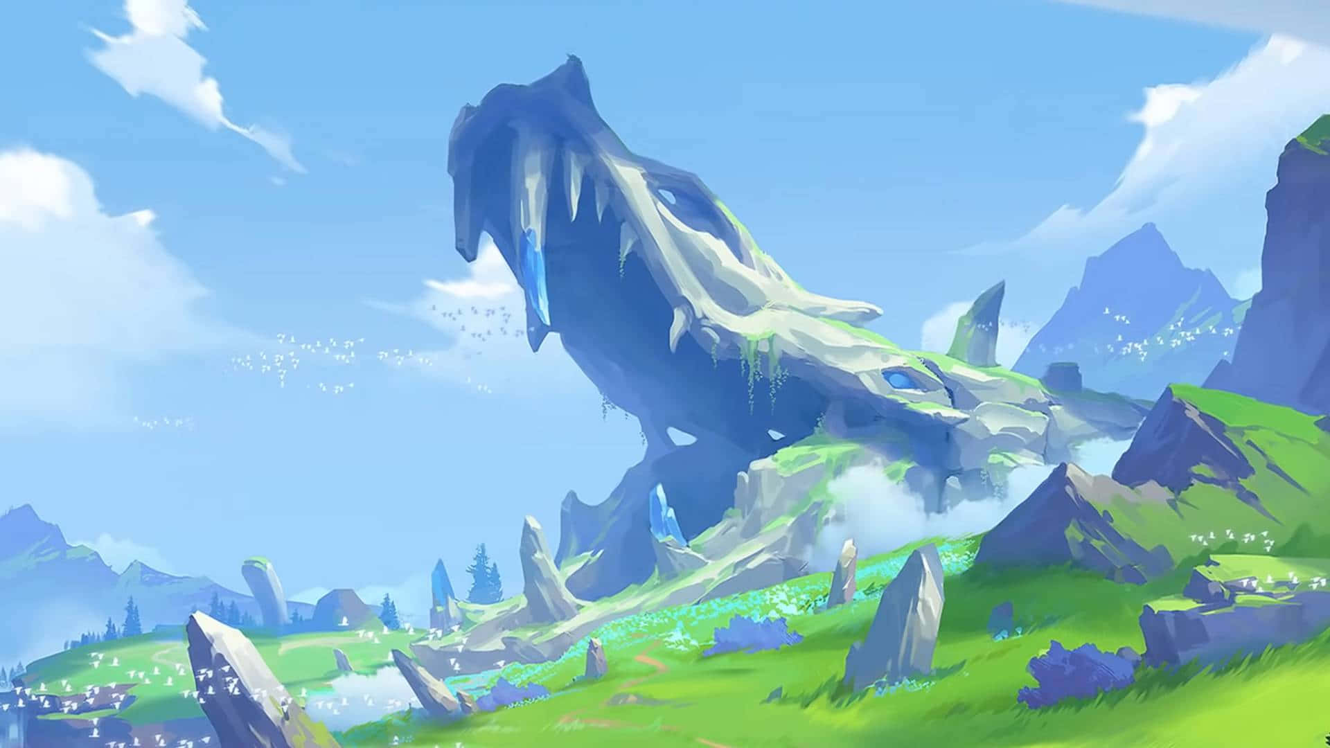 1920x1080 Download Explore the world of Inazuma Genshin and discover the secrets of its beautiful landscape! Wallpaper