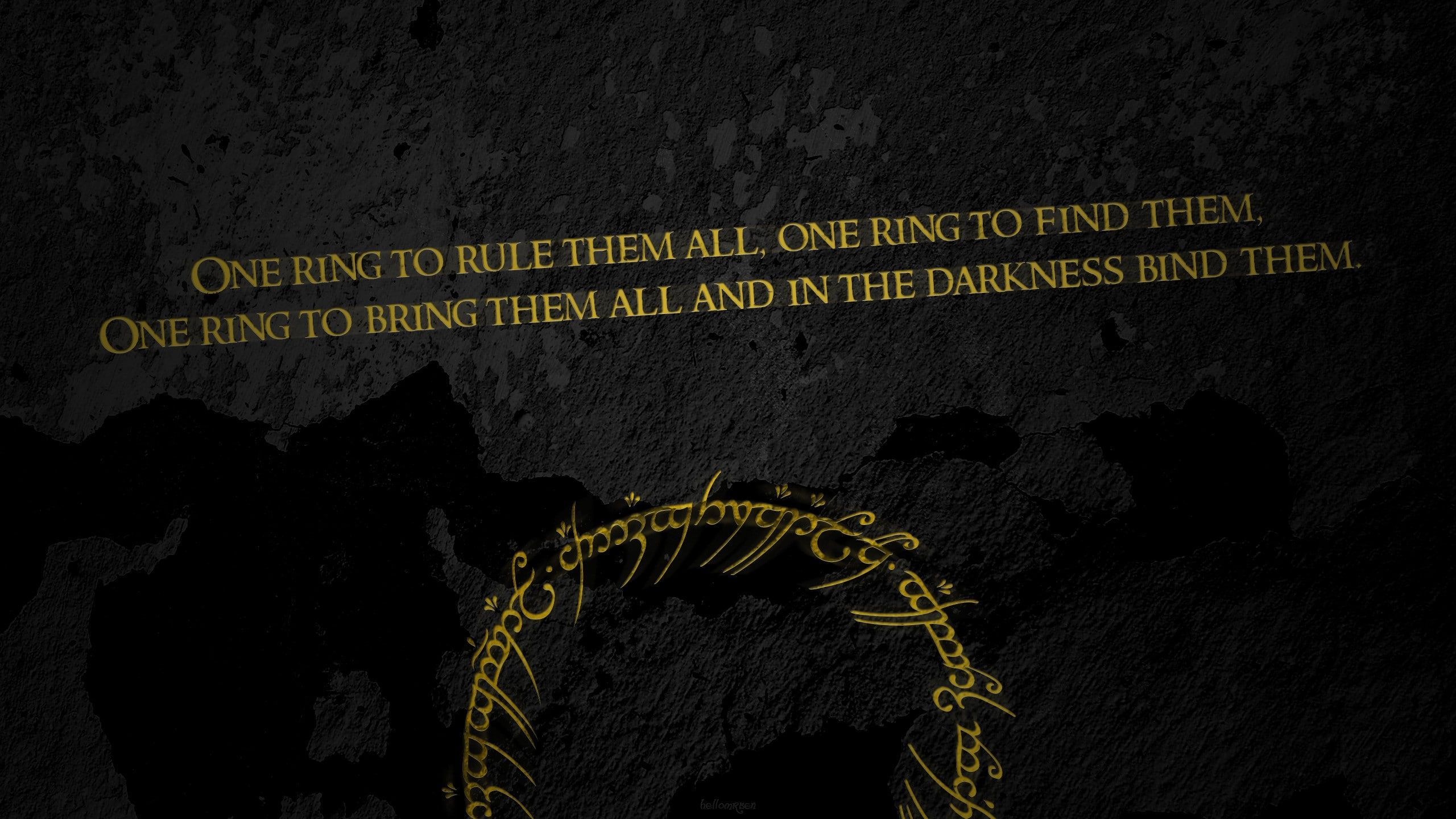 2560x1440 Wallpaper / dark background, 2K, movies, The Lord of the Rings, quote, typography free download