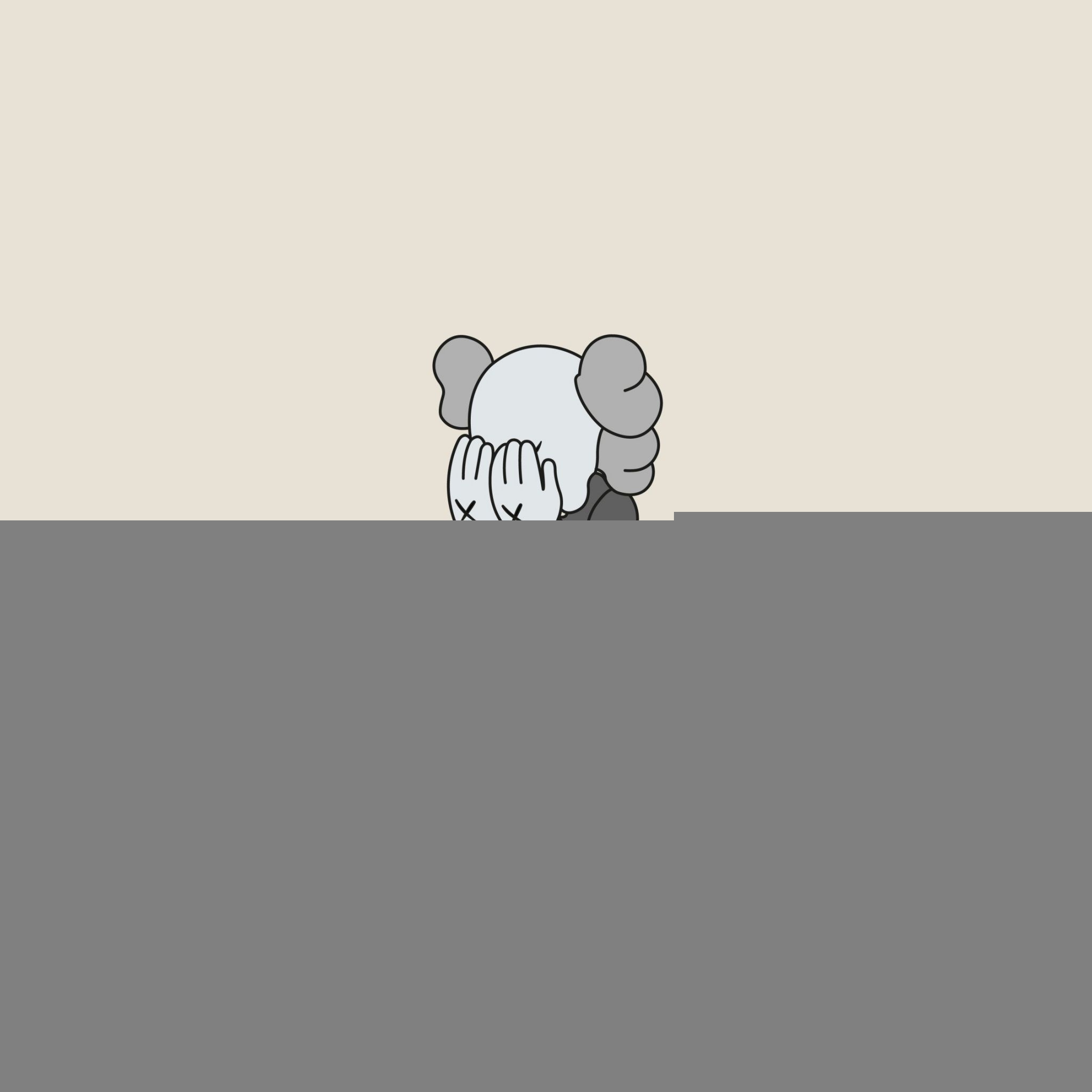 2048x2048 Kaws sad Wallpaper 4K, Kaws alone, Sad mood, Kaws
