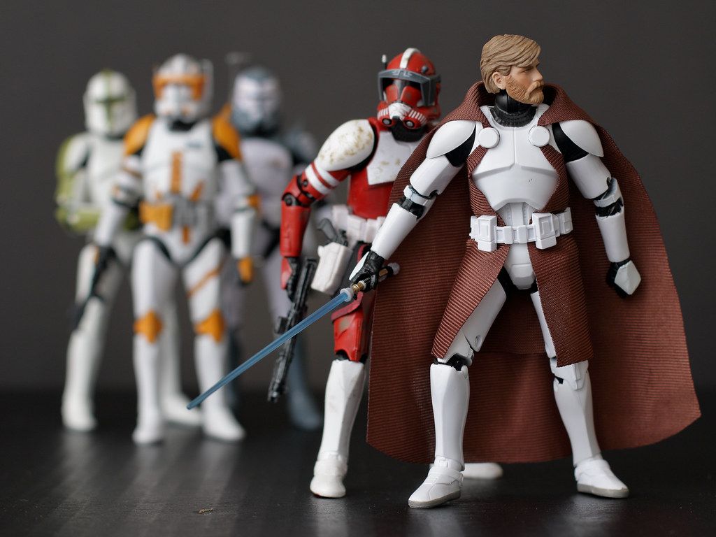 1024x768 Clone Commander Fox And Clone Commander Obi Wan Kenobi