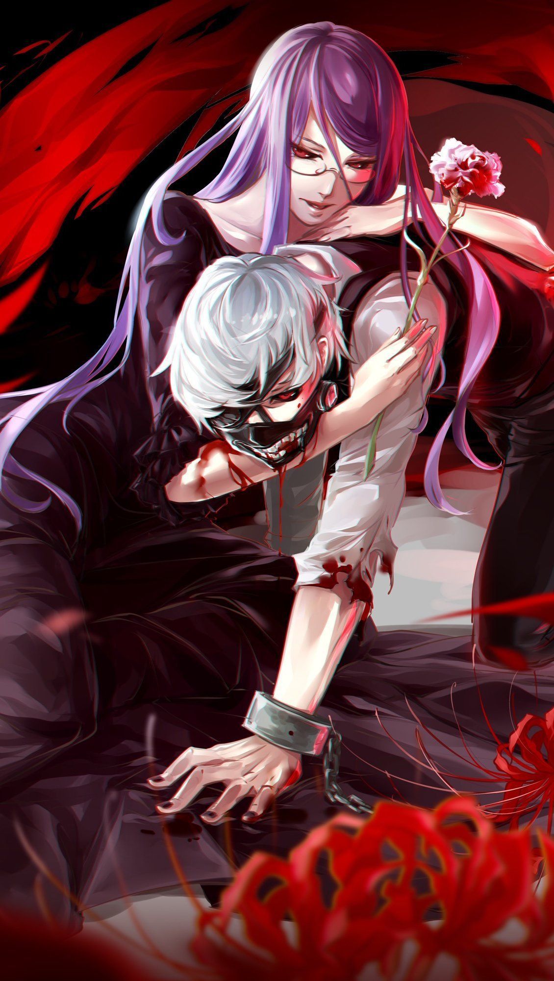1130x2000 Characters from Tokyo Ghoul Anime Wallpaper