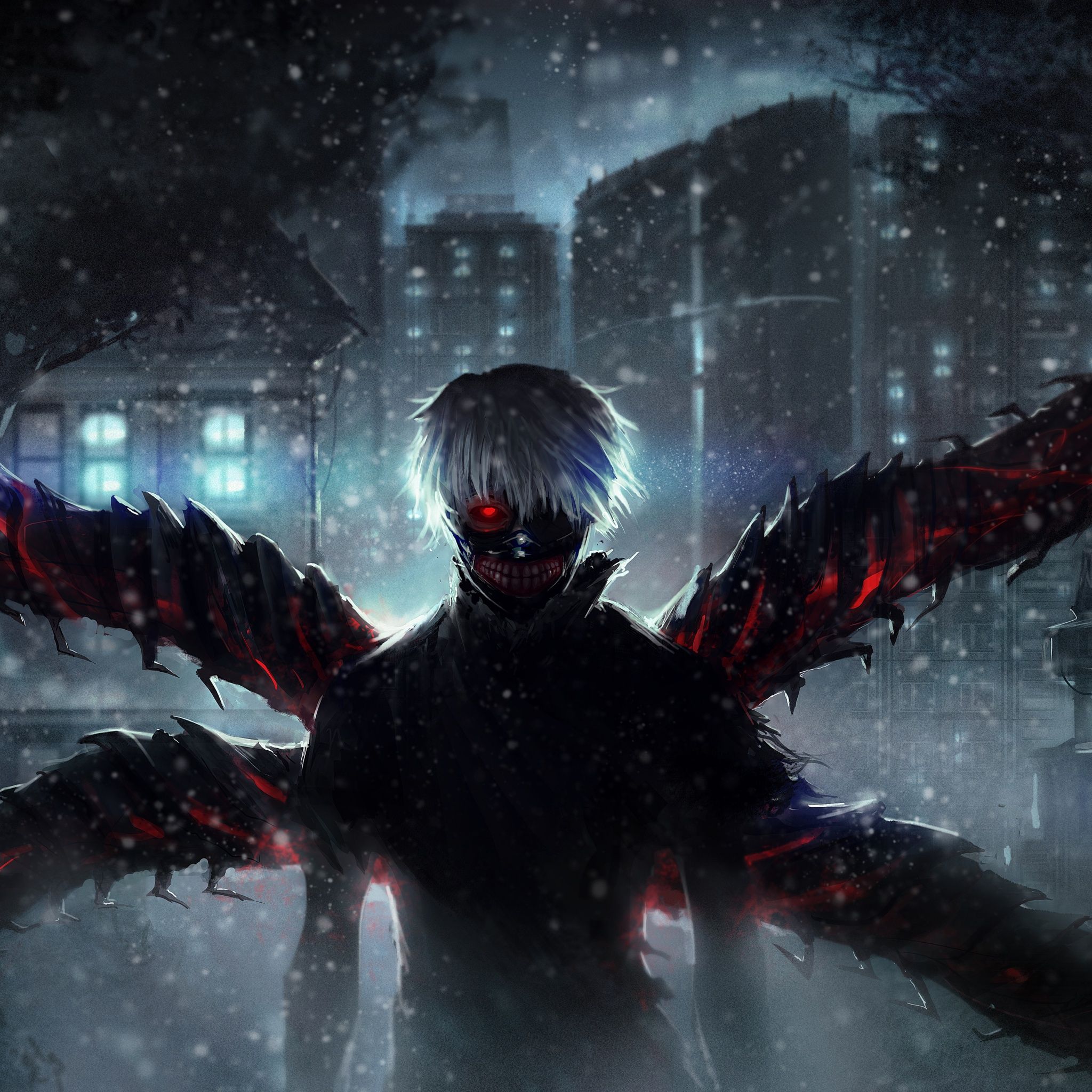 2048x2048 Ken Kaneki Wallpaper 4K, 8K, Kakuja, Tokyo Ghoul, 5K