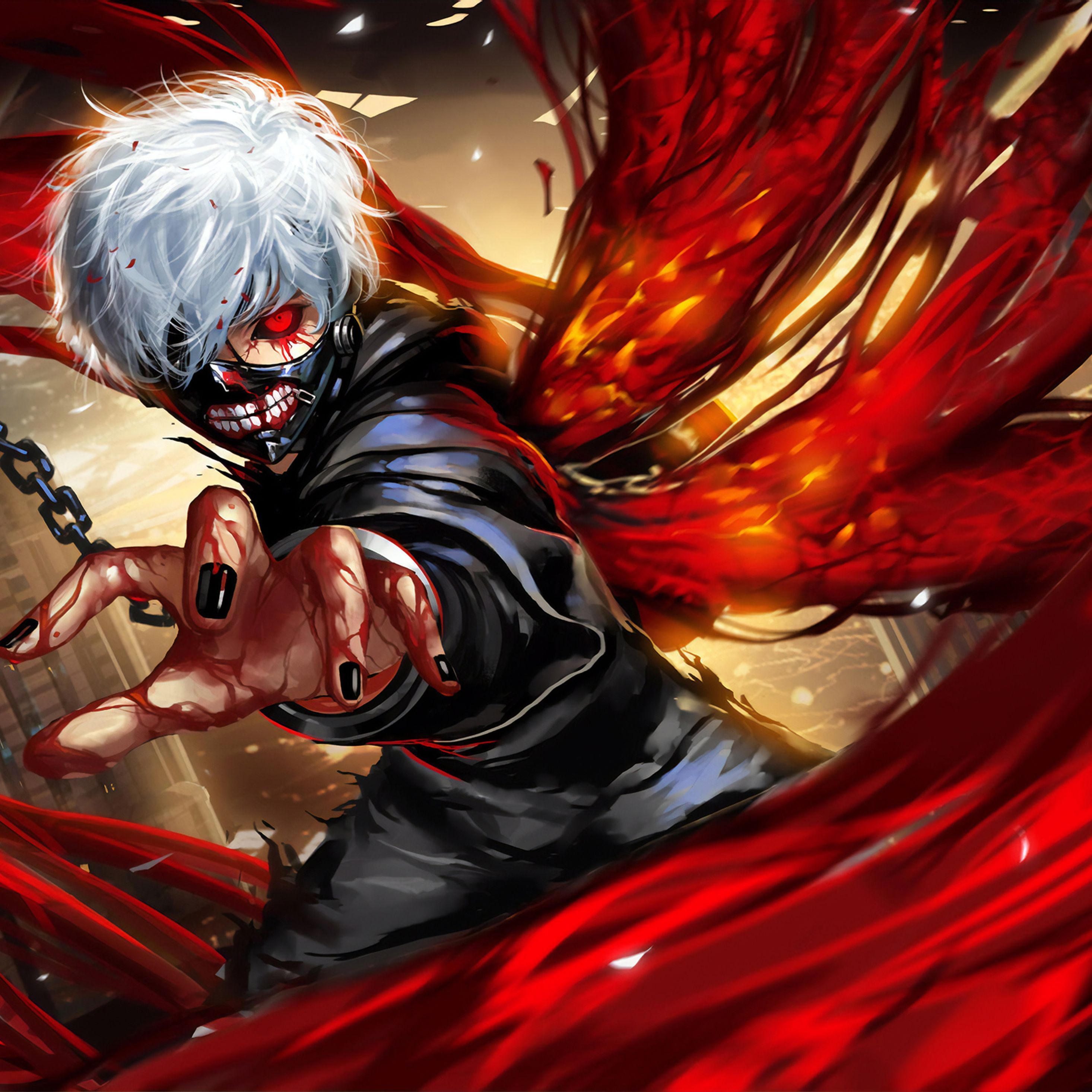 2932x2932 Tokyo Ghoul Fanart iPad Pro Retina Display HD 4k Wallpaper, Image, Background, Photo and Picture