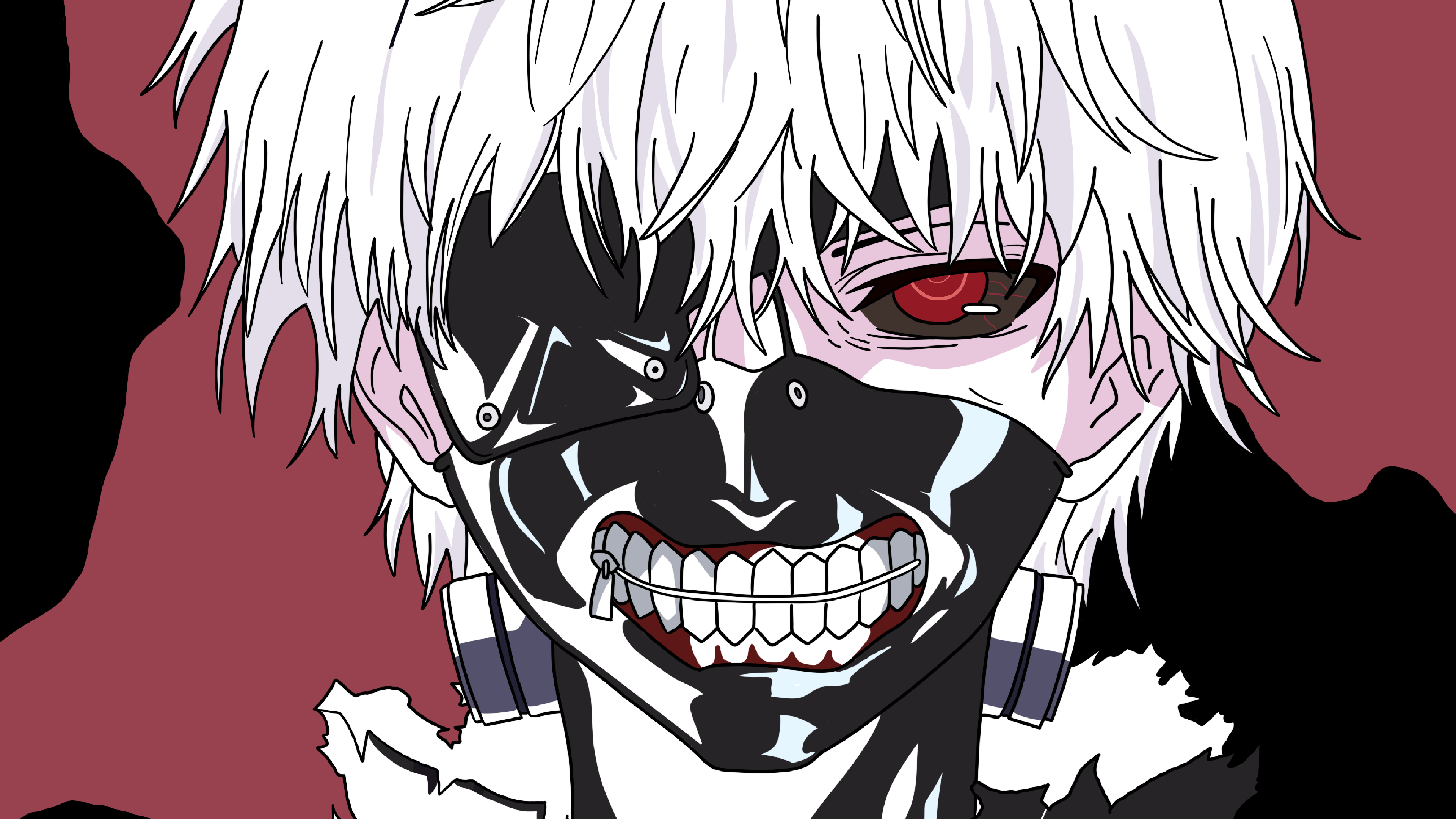 7680x4320 Ken Kaneki 4K Wallpaper for iPhone