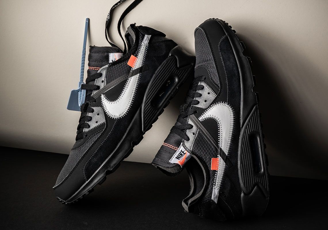 1140x800 Off White Nike Air Max 90 Black + White AA7293 001