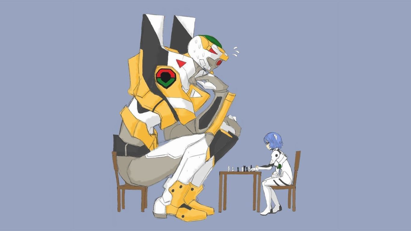 1366x768 Rei and Unit 0 Wallpaper