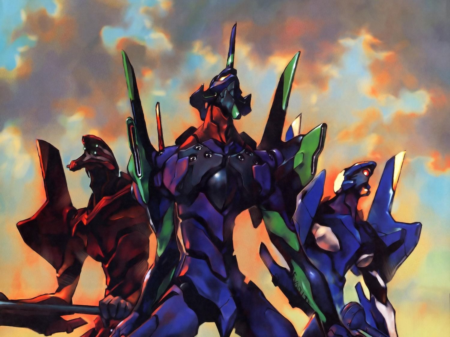 1500x1125 neon genesis evangelion eva 00 eva 01 eva 02 mecha wallpaper