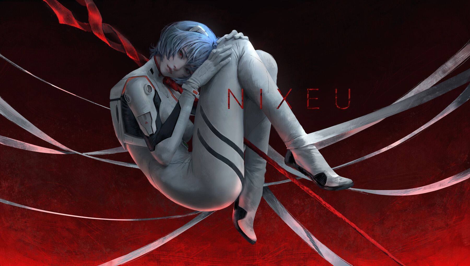 1800x1020 Neon Genesis Evangelion Eva 00 Evangelion Digital Art Nixeu Wallpaper:1800x1020