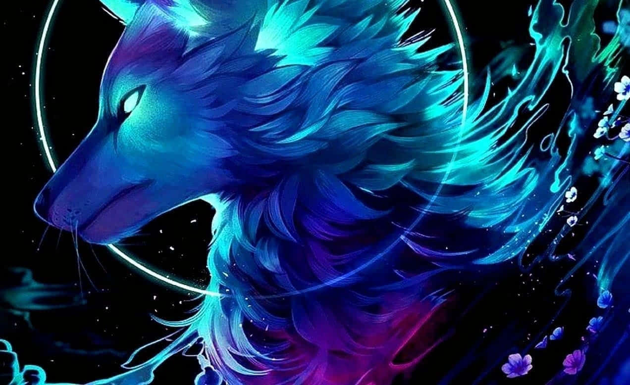 1272x778 Cool Blue Wolf Wallpaper