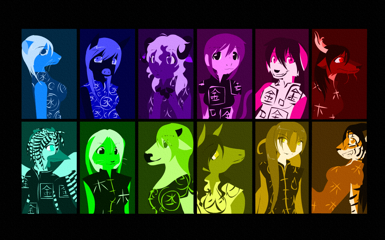 1283x799 Chinese Zodiac Wallpaper By Exploding Zombies