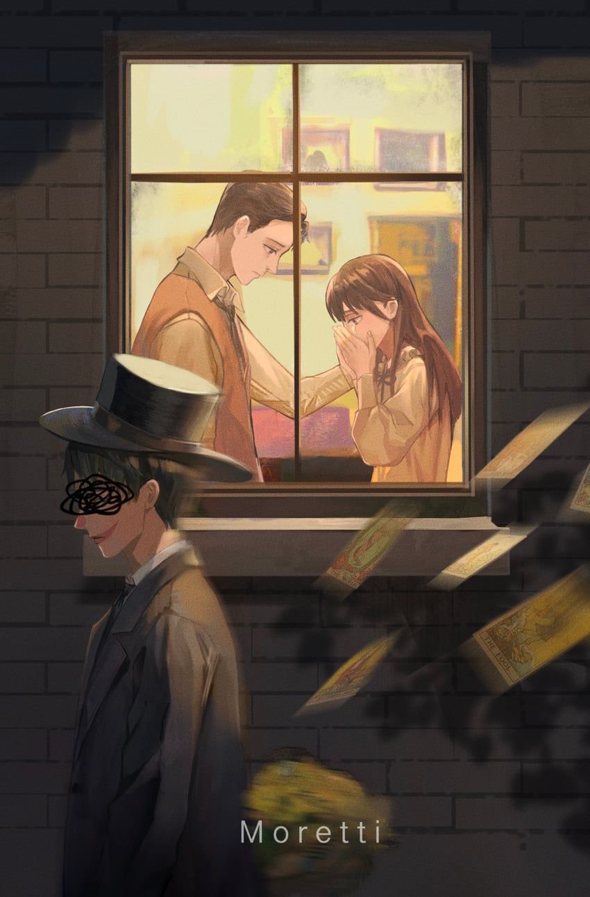 850x1292 klein moretti, melissa moretti, and benson moretti (lord of the mysteries) drawn