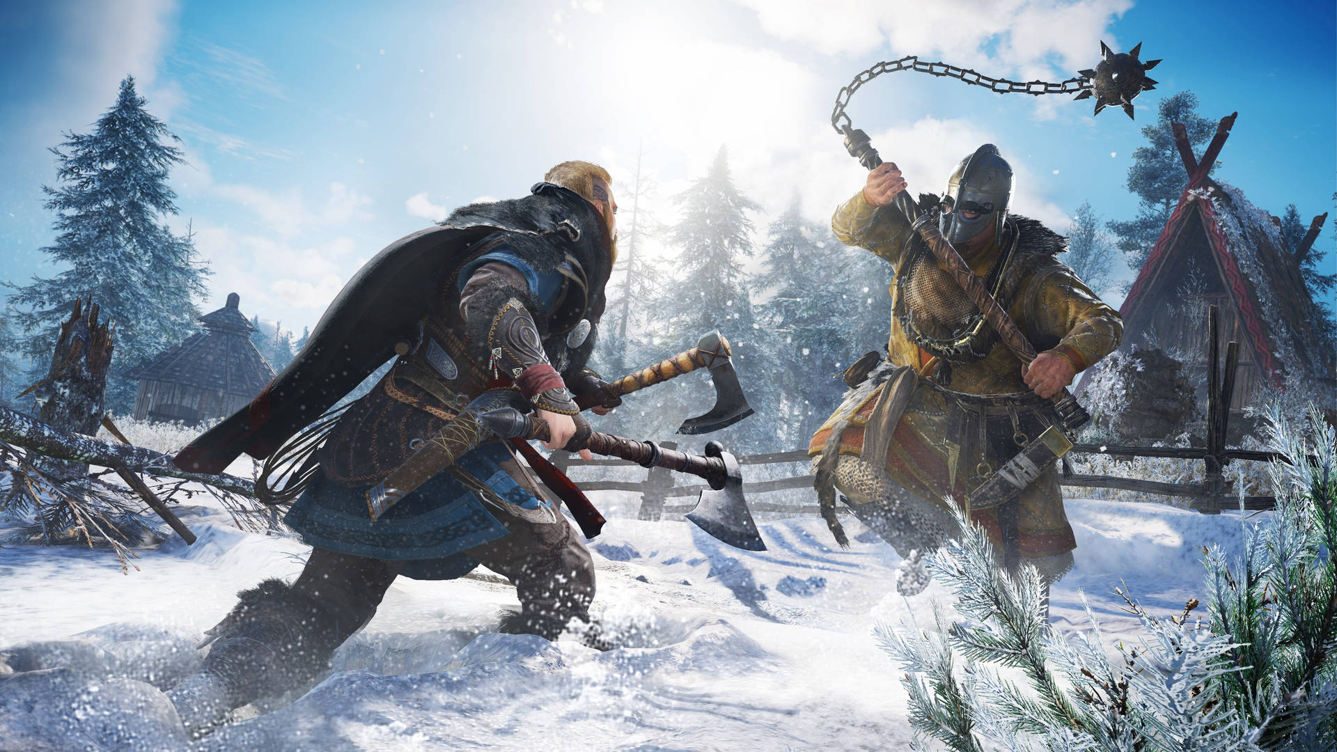 1920x1080 Download AC Valhalla Eivor Fighting An Executioner Wallpaper