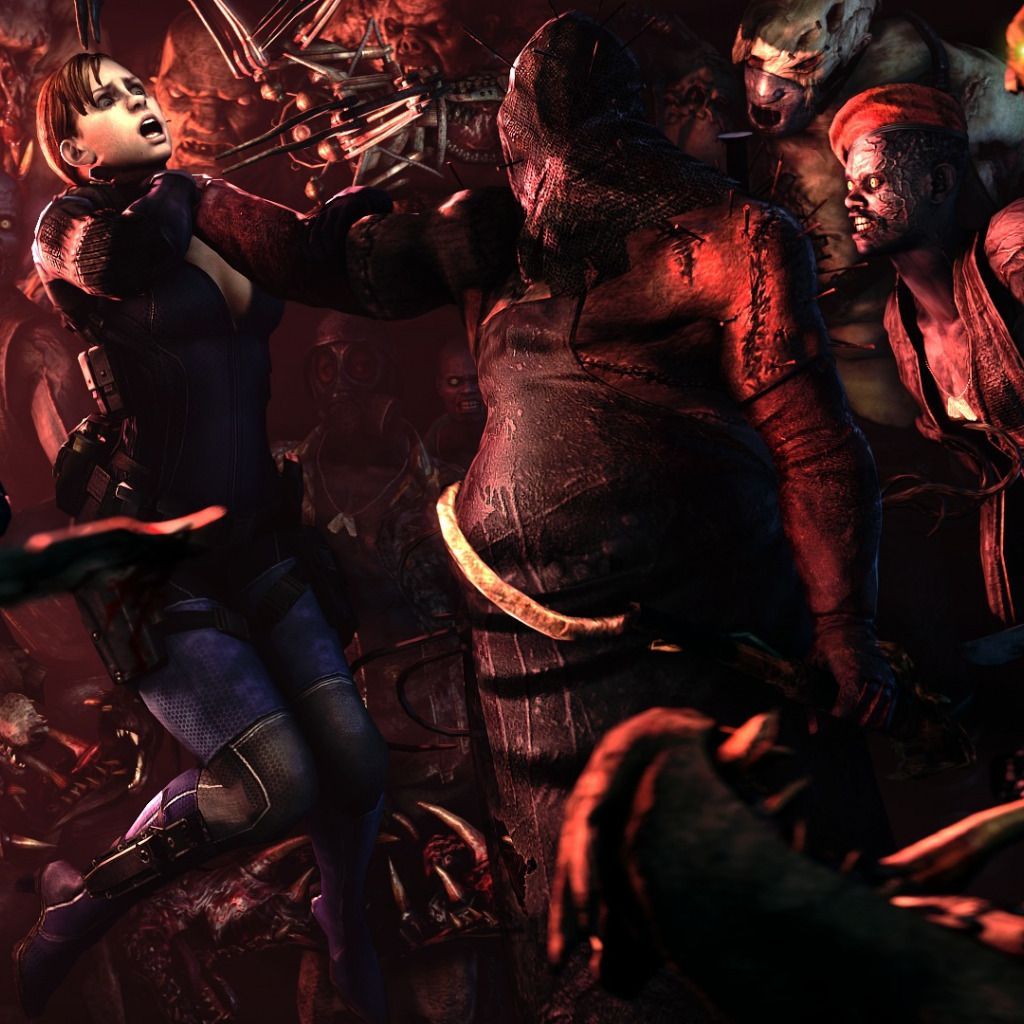 1024x1024 Download wallpaper jill valentine, resident evil Majini, Ndesu, Executioner Majini, ustanak, The Giant, section games in resolution 1024x1024