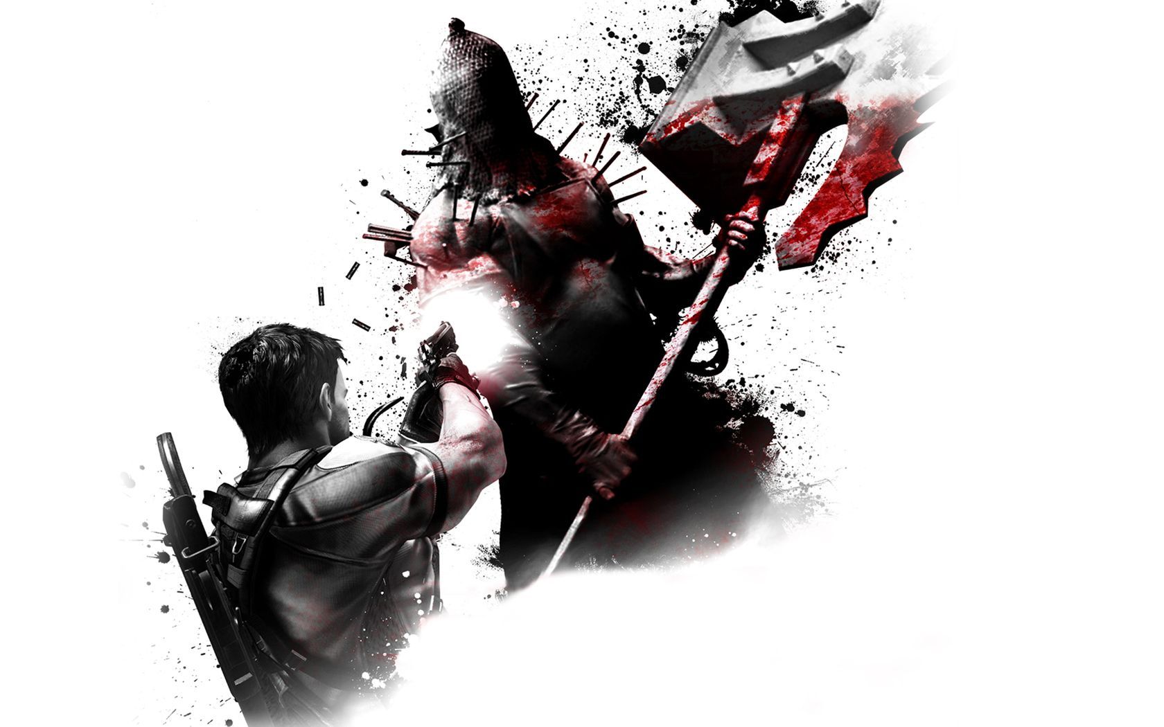 1680x1050 Download Resident Evil: The Mercenaries, Resident evil, Evil, Mercenaries, Chris, Redfield, Executioner Wallpaper in 1680x1050 Resolution
