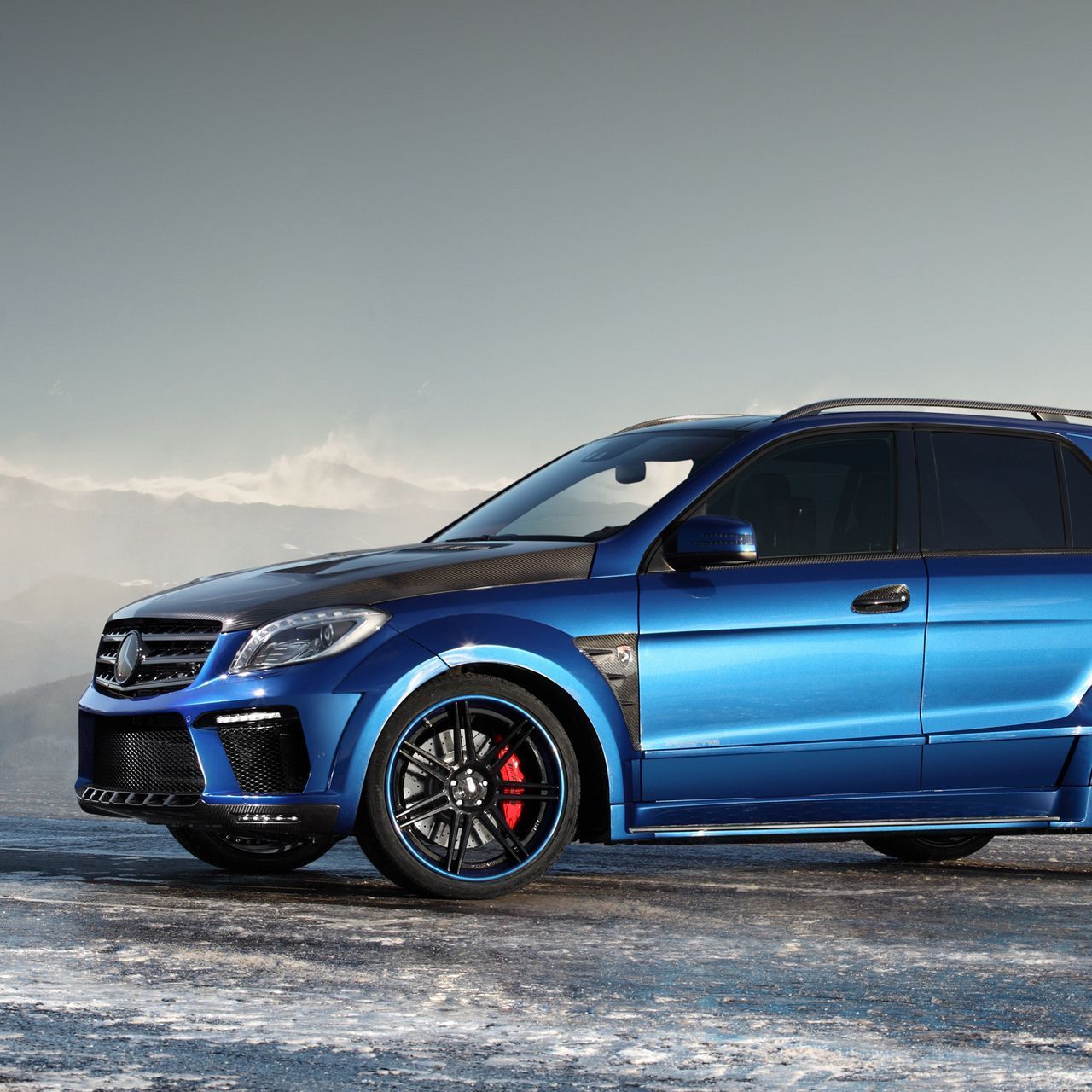 1280x1280 Download wallpaper 1280x1280 mercedes, ml 63 amg, inferno, blue ipad, ipad ipad mini for parallax HD background