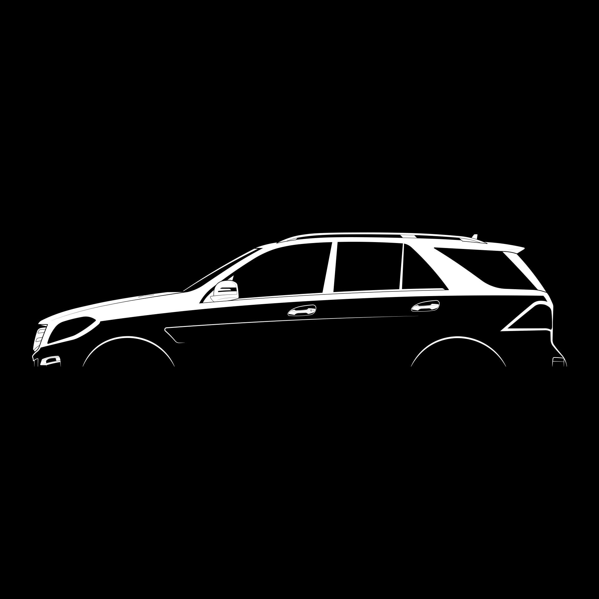 1920x1920 M Class AMG W166 Silhouette Vector File