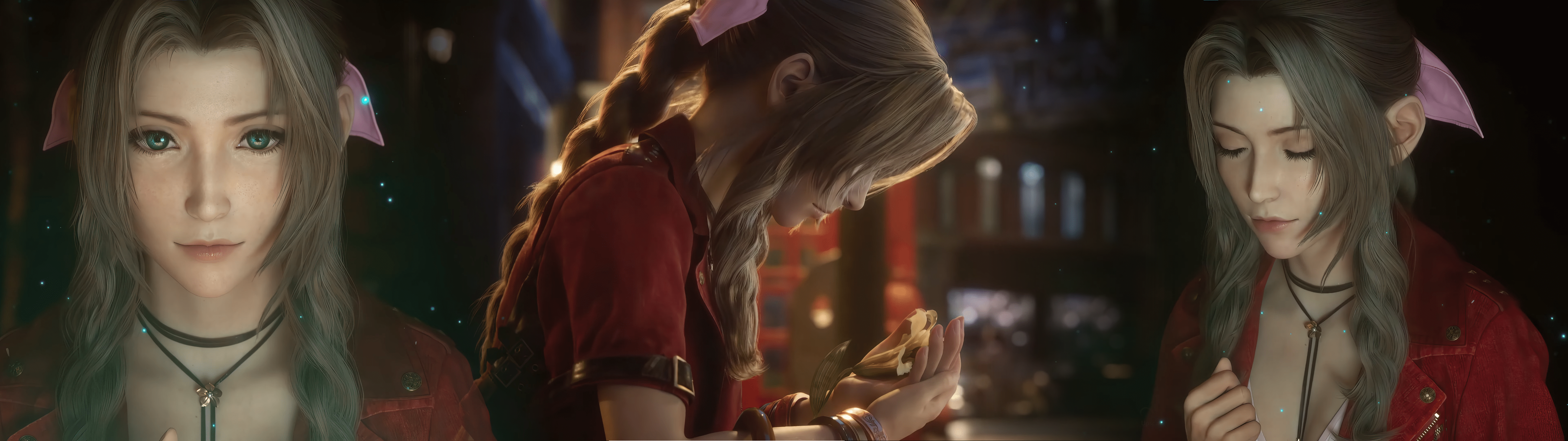 5120x1440 Aerith Wallpaper. Made For The Samsung Odyssey G9. Super Ultra Wide 5k Resolution 5120x1400