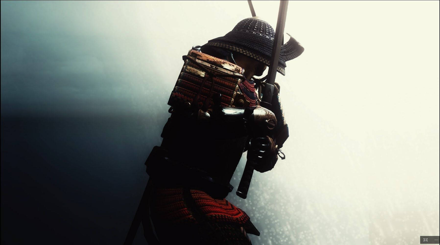 1797x1003 Download Japanese Samurai Gradient Background Wallpaper