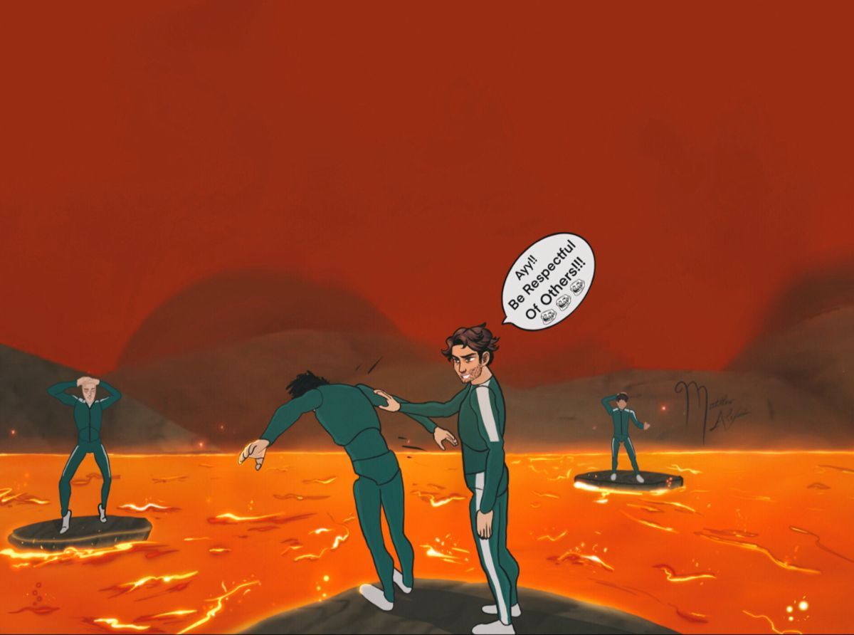 1200x892 Squid games fanart /Crab Games xQcOW. Artwork, Fan art, Game artwork