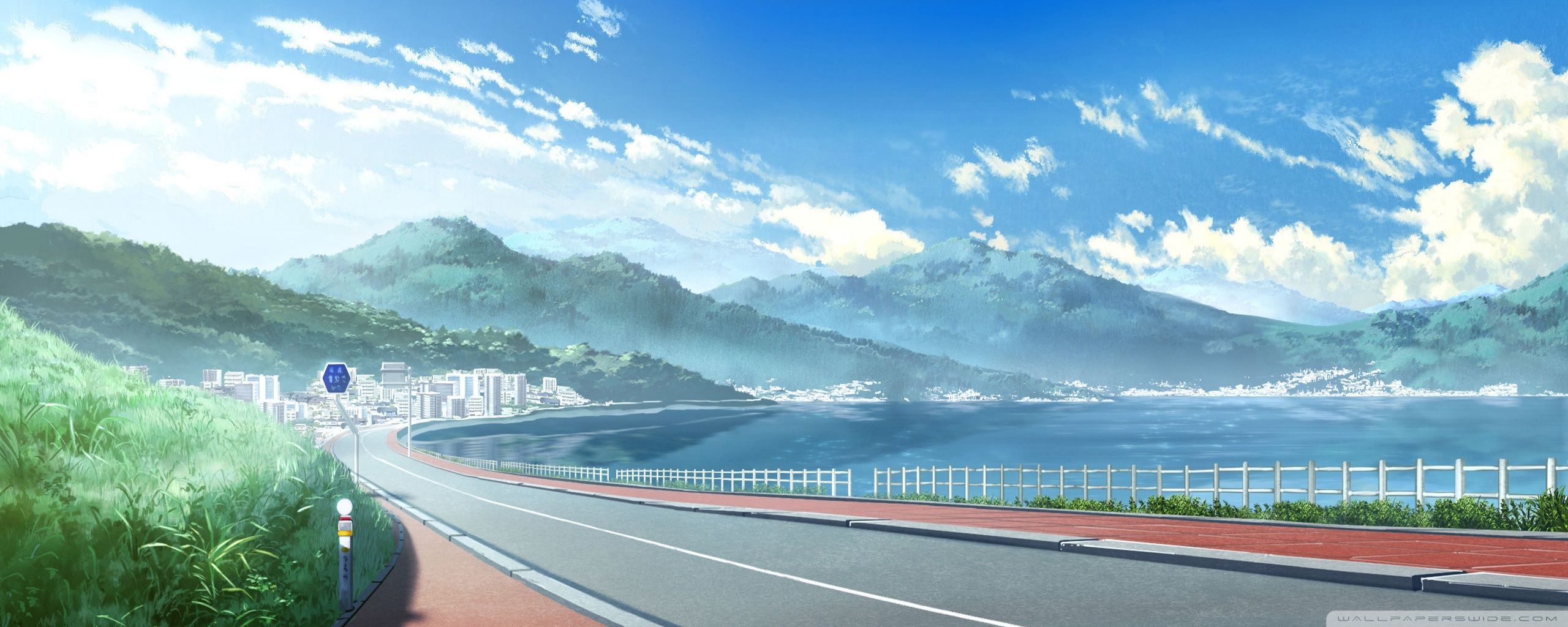 2560x1024 Anime Landscape Ultra HD Desktop Background Wallpaper for 4K UHD TV : Multi Display, Dual Monitor : Tablet