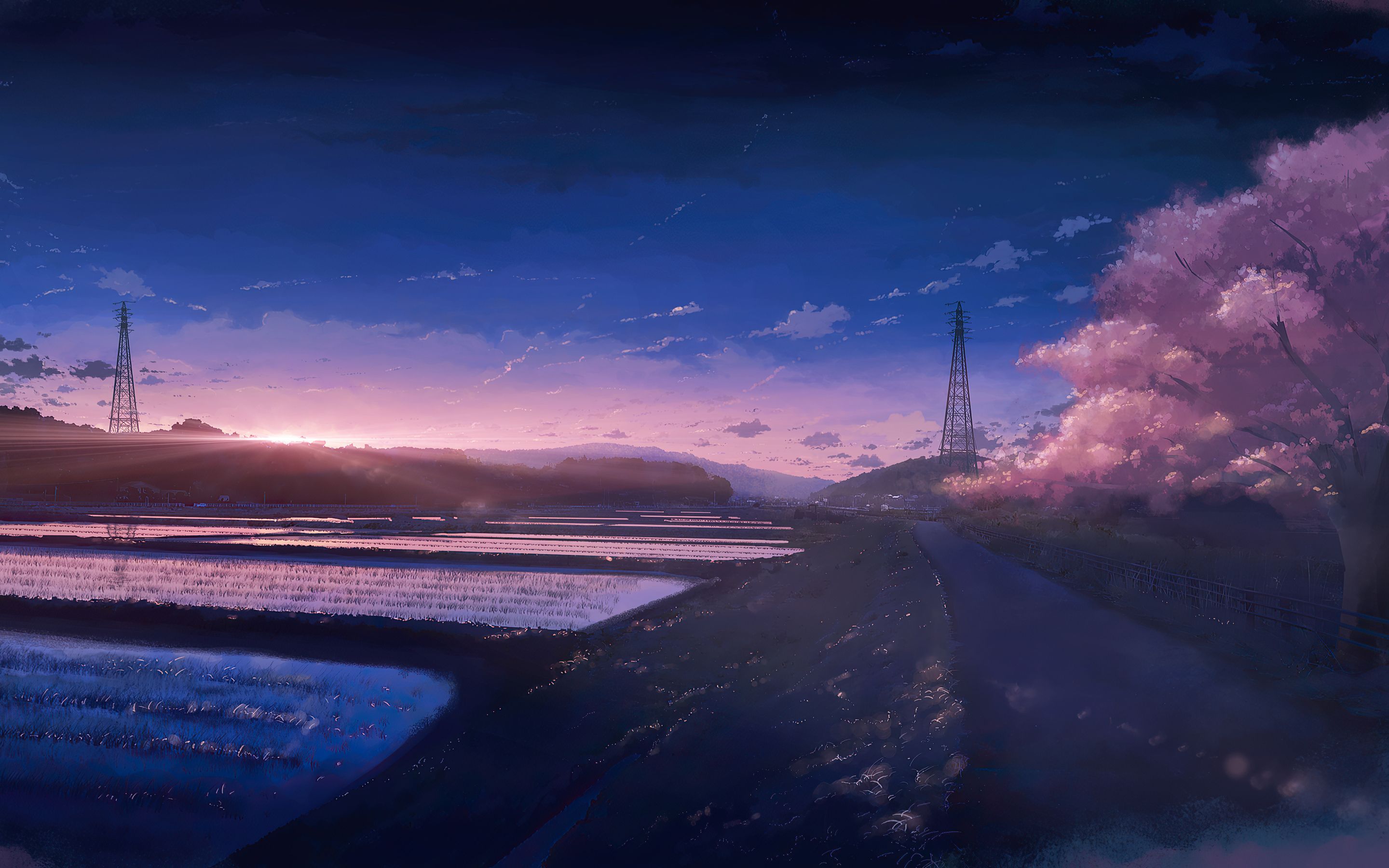 2880x1800 Anime Scenery Field 4k Macbook Pro Retina HD 4k Wallpaper, Image, Background, Photo and Picture