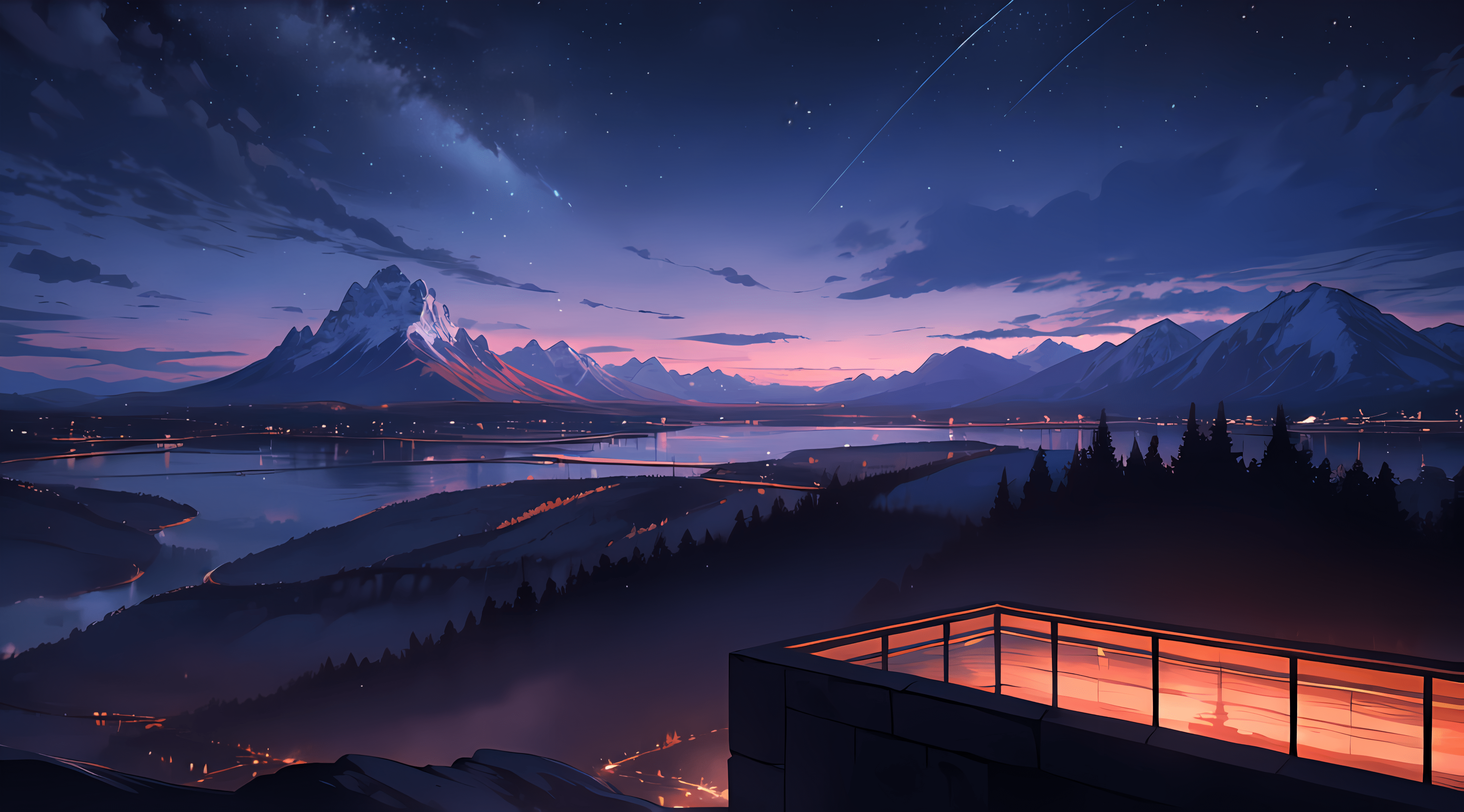 4096x2272 Anime Landscape 4k Ultra HD Wallpaper