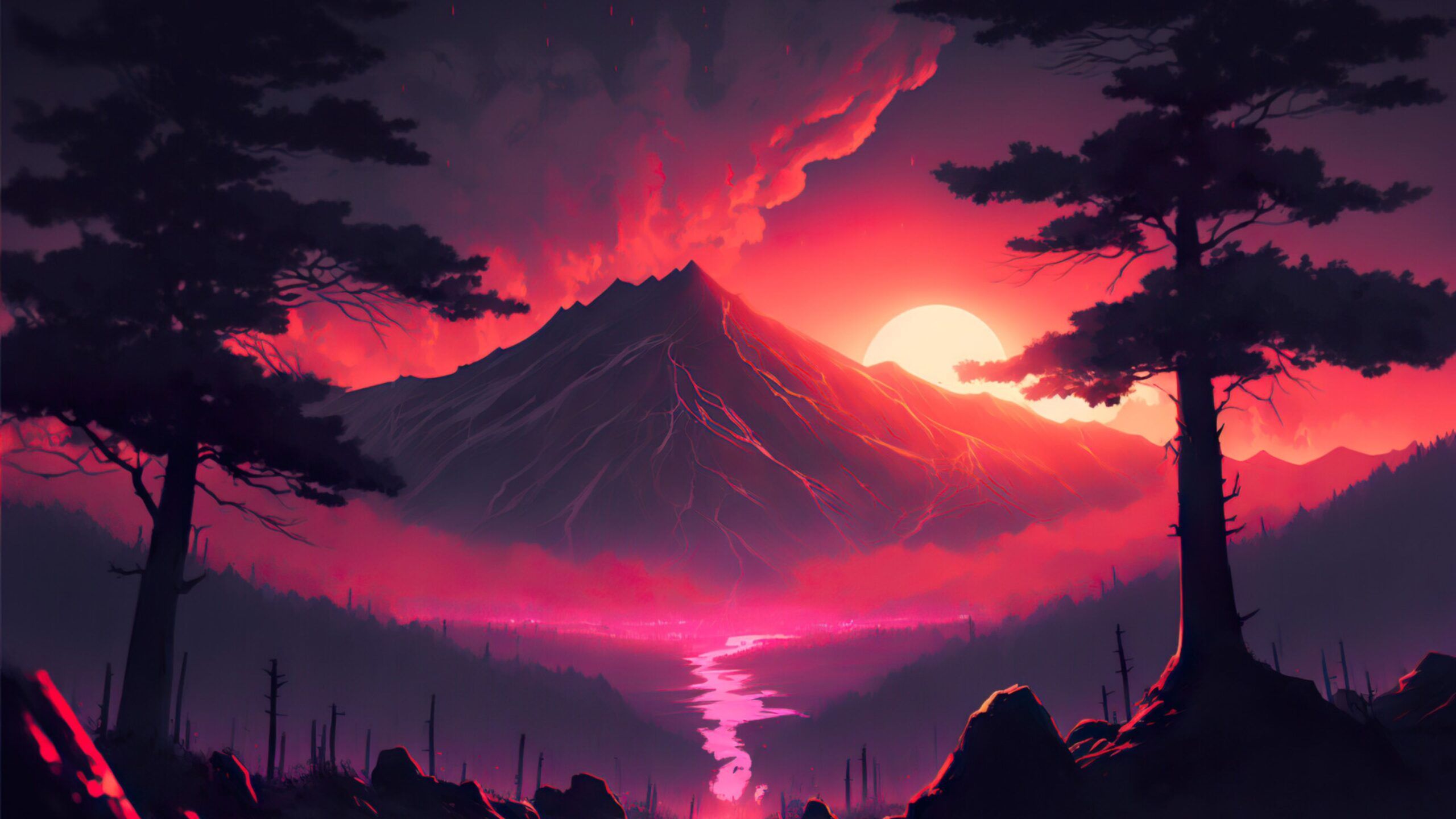2560x1440 Best Anime Landscape 4k Wallpaper [ Ultra 4k ]