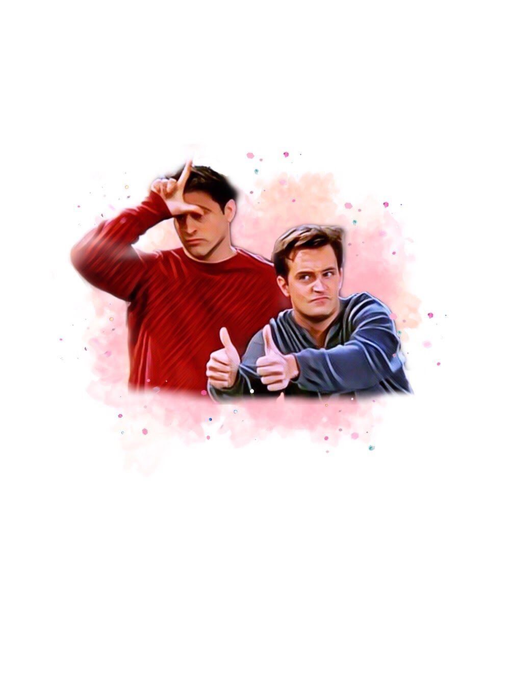 1000x1334 Joey And Chandler iPhone Wallpaper