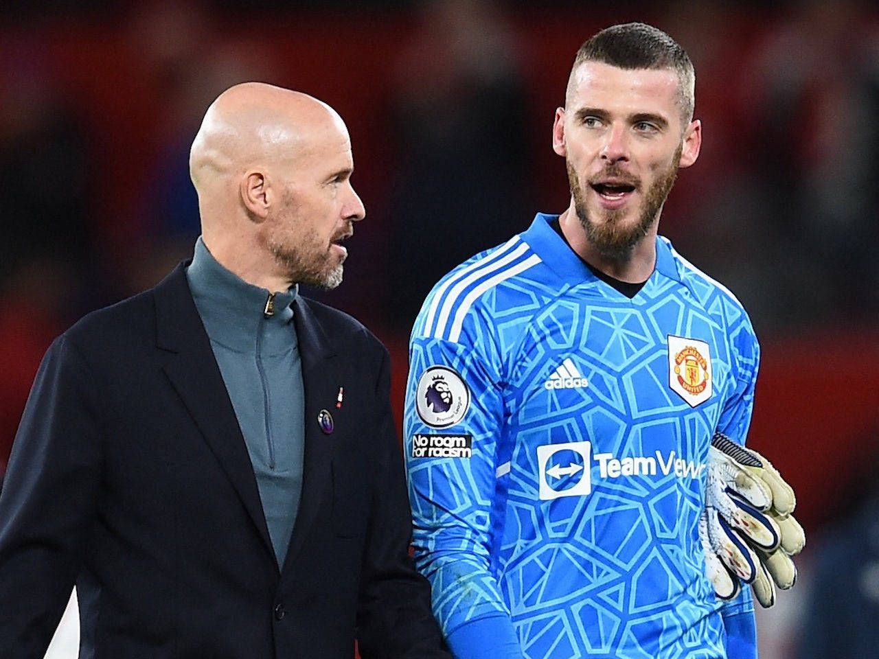 1280x960 Download Erik Ten Hag And David De Gea Wallpaper