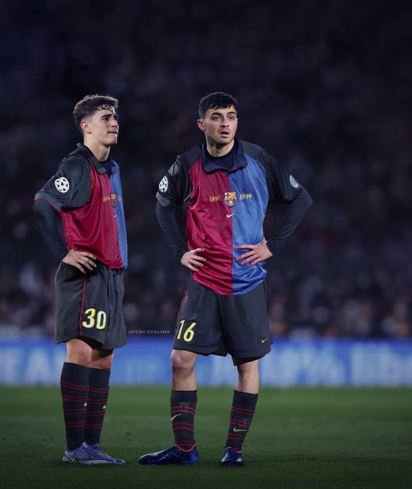 1728x2048 X \ ⚽️fcbcatalina على X: Pedri &amp; Gavi 1999 2000 Kit