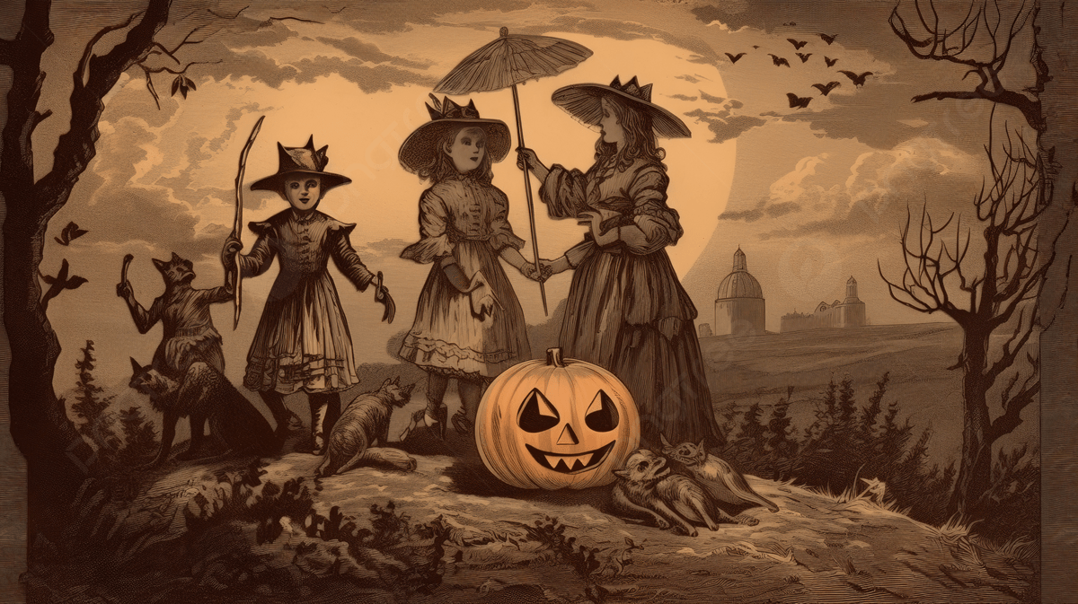 Retro Halloween Wallpapers Top Free Retro Halloween Backgrounds Wallpaperaccess 