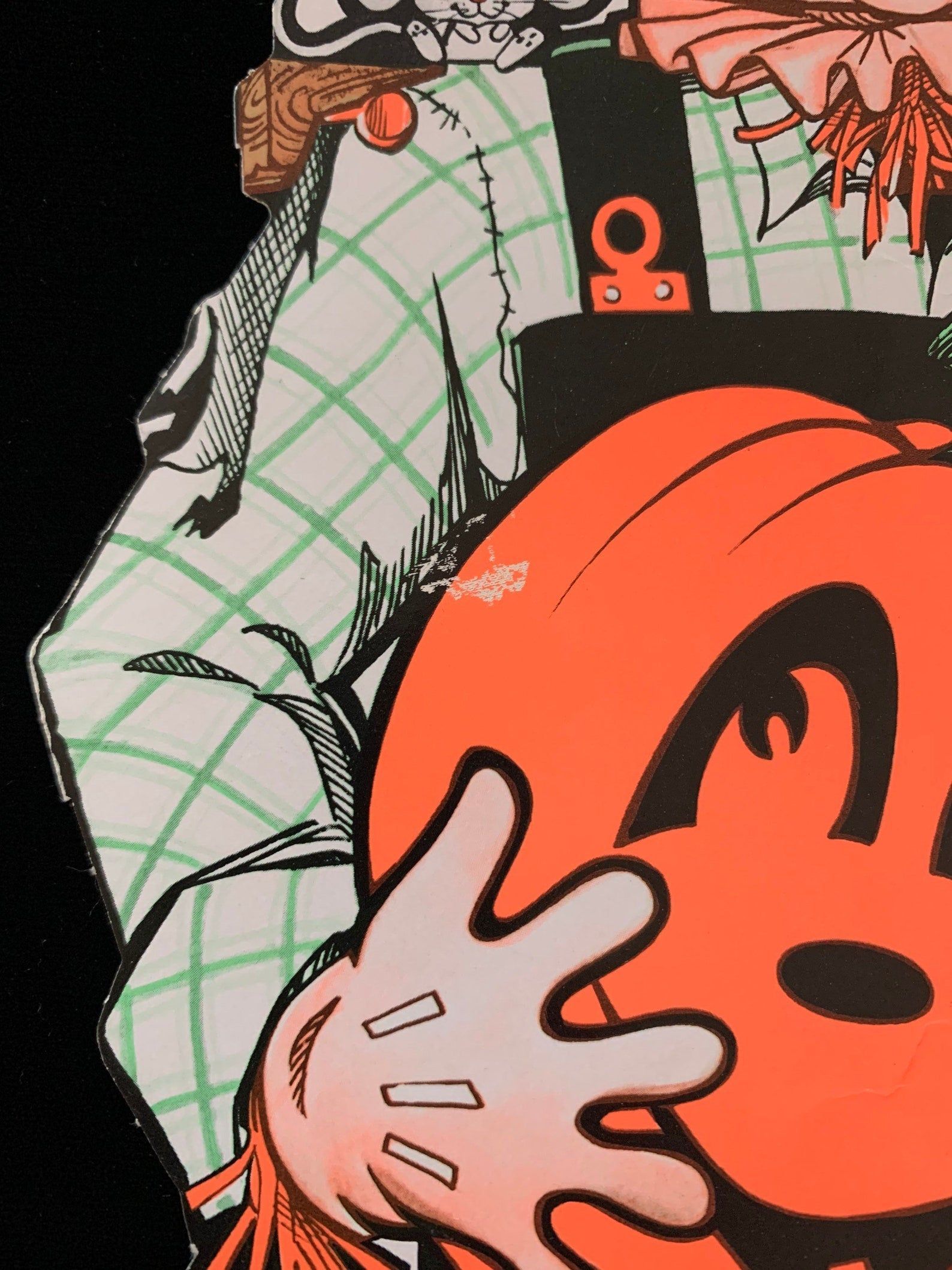 1588x2117 Vintage Halloween Cute Scarecrow Die Cut in the Dark