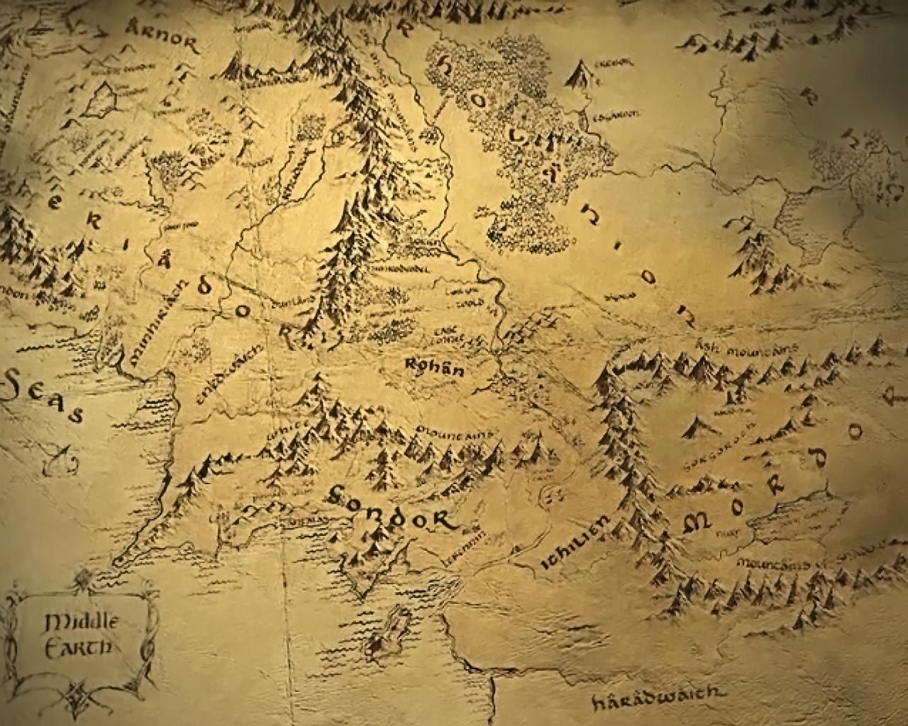 1280x1024 My friend asked me today if i could live anywhere (and it didnt have to be real) where would i live? I of course said. Middle earth map, Middle earth, Tolkien