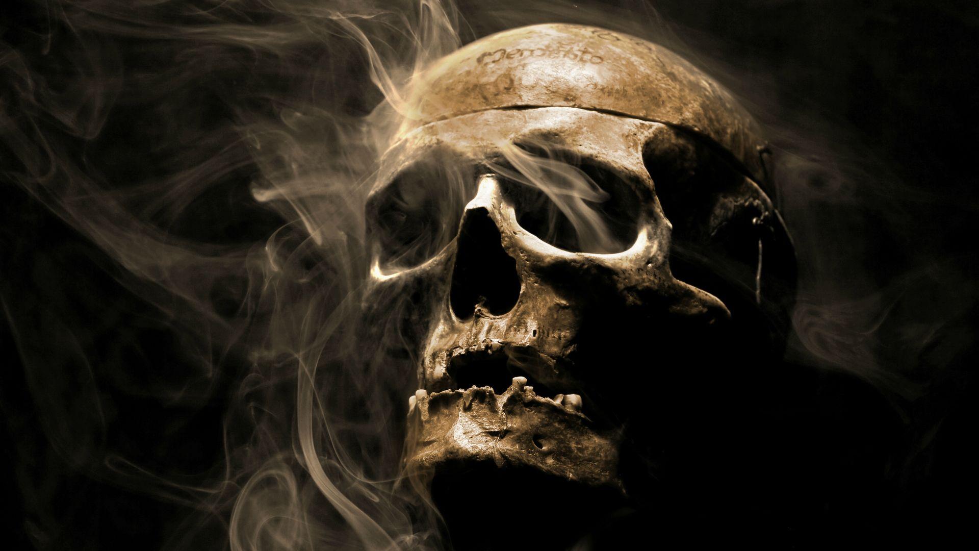 1920x1080 Smoking Skulls Wallpaper 2