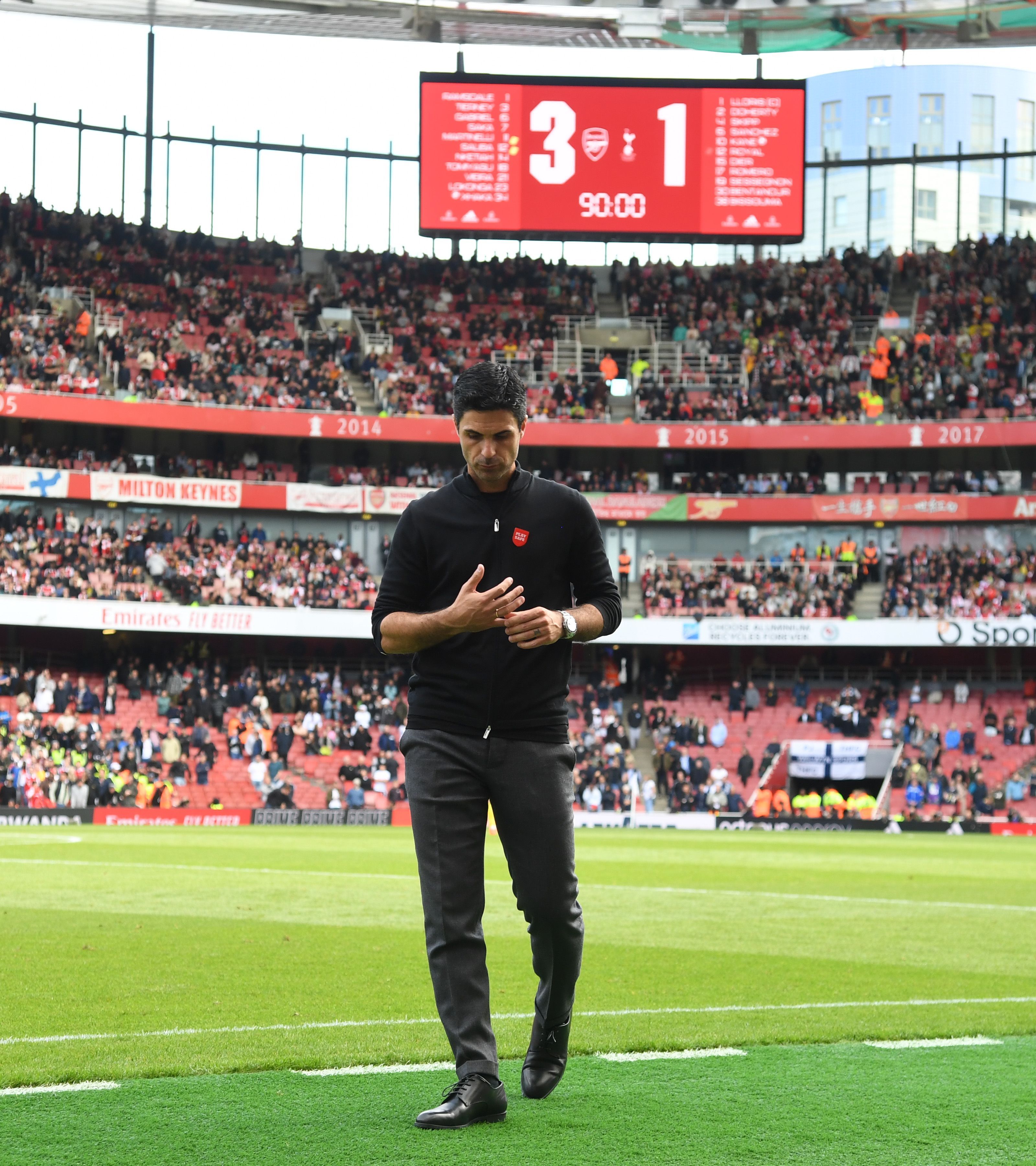 3199x3599 Mikel Arteta Calms Down Arsenal Premier League Title Talk After 'phenomenal' North London Derby Victory Over Tottenham, As Aaron Ramsdale Says Top Four Is 'minimum Requirement'