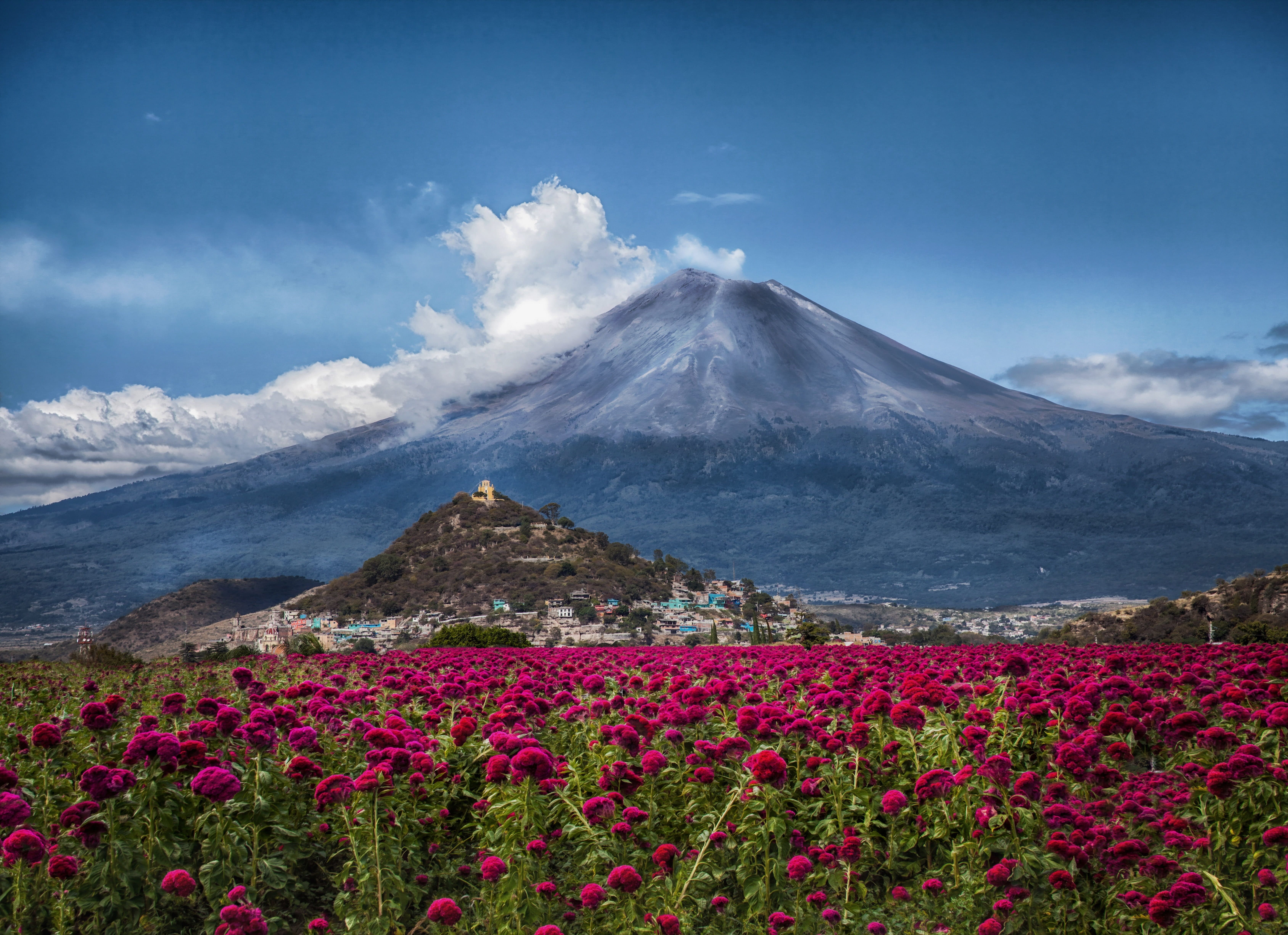 6753x4902 mexico, volcano, popocatepetl, puebla