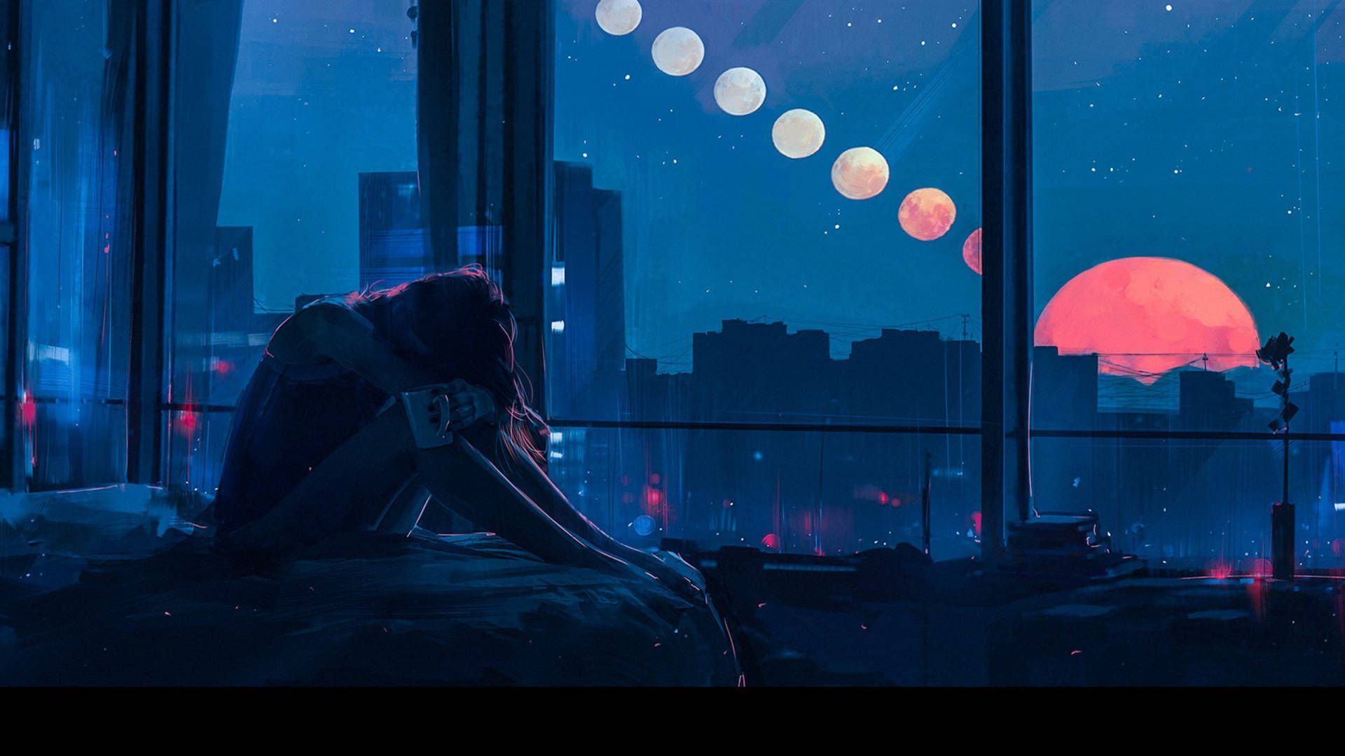1920x1080 Download Melancholy Alone In Bed Wallpaper