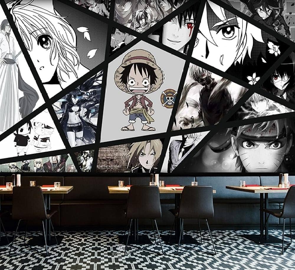 1000x915 Black and White Japanese Anime Manga Wallpaper Naruto Boy Bedroom 3D Wall Picture Theme Studio Wallpaper 450(L) x 300(H) cm : Amazon.de: DIY & Tools