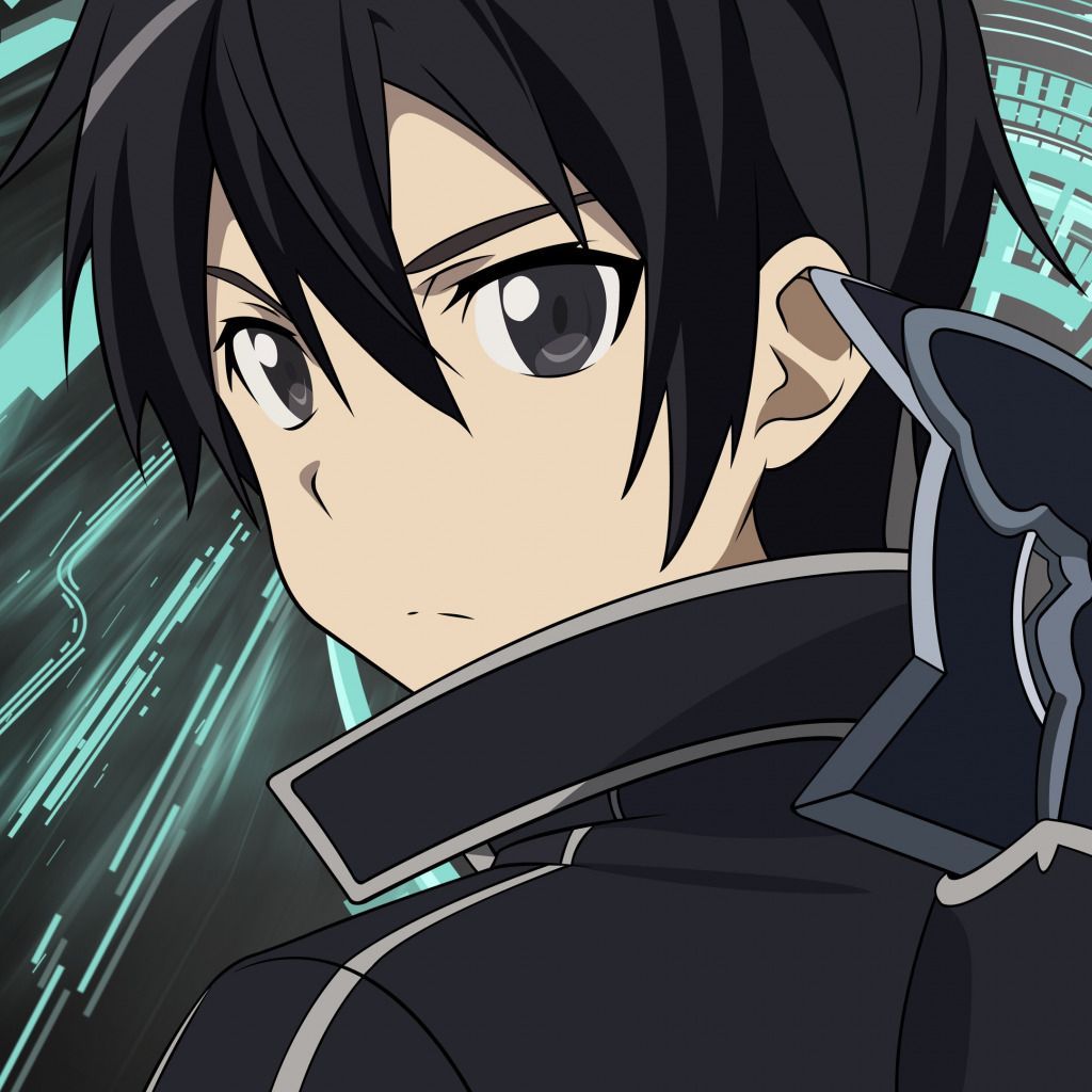 1024x1024 Download wallpaper wallpaper, sword, game, anime, boy, ken, blade, asian, player, manga, japanese, Sword Art Online, Kirito, Kirigaya Kazuto, oriental, asiatic, section shonen in resolution 1024x1024