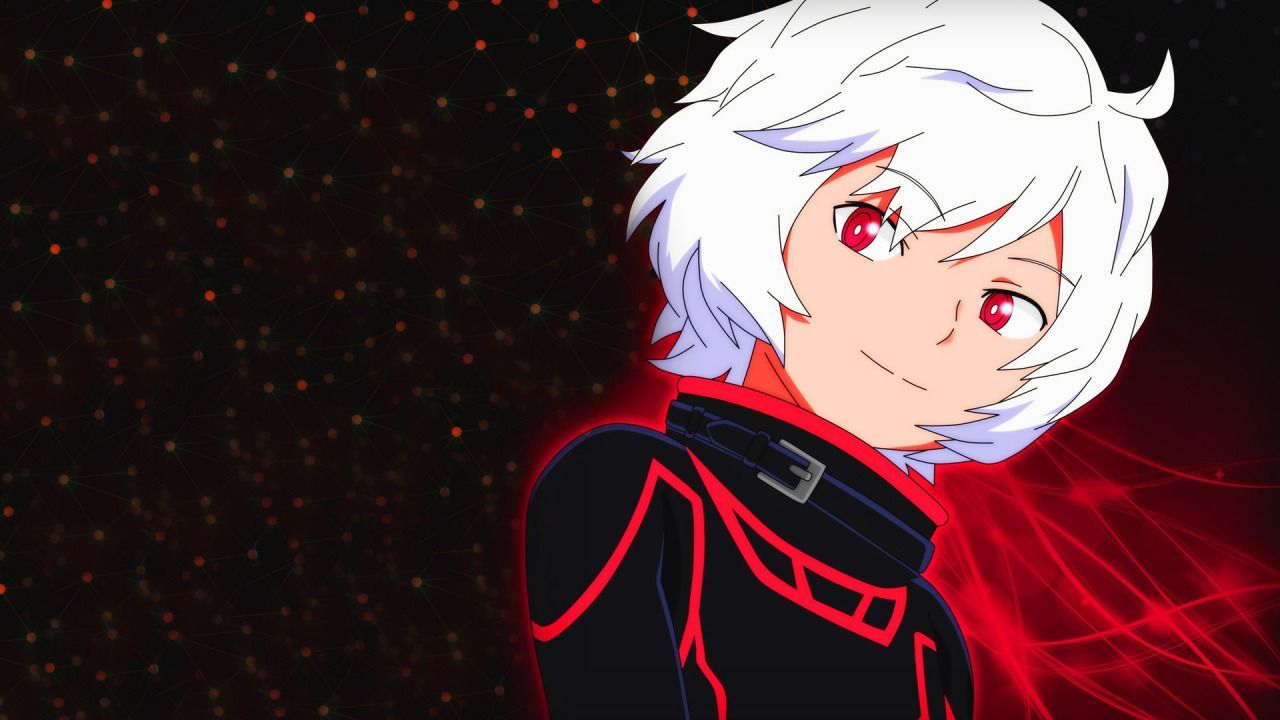 1280x720 Download wallpaper alien, anime, boy, japanese, oriental, uniform, seifuku, trigger, World Trigger, Yūma Kuga, black trigger, Yuuma Kuga, section shonen in resolution 1280x720