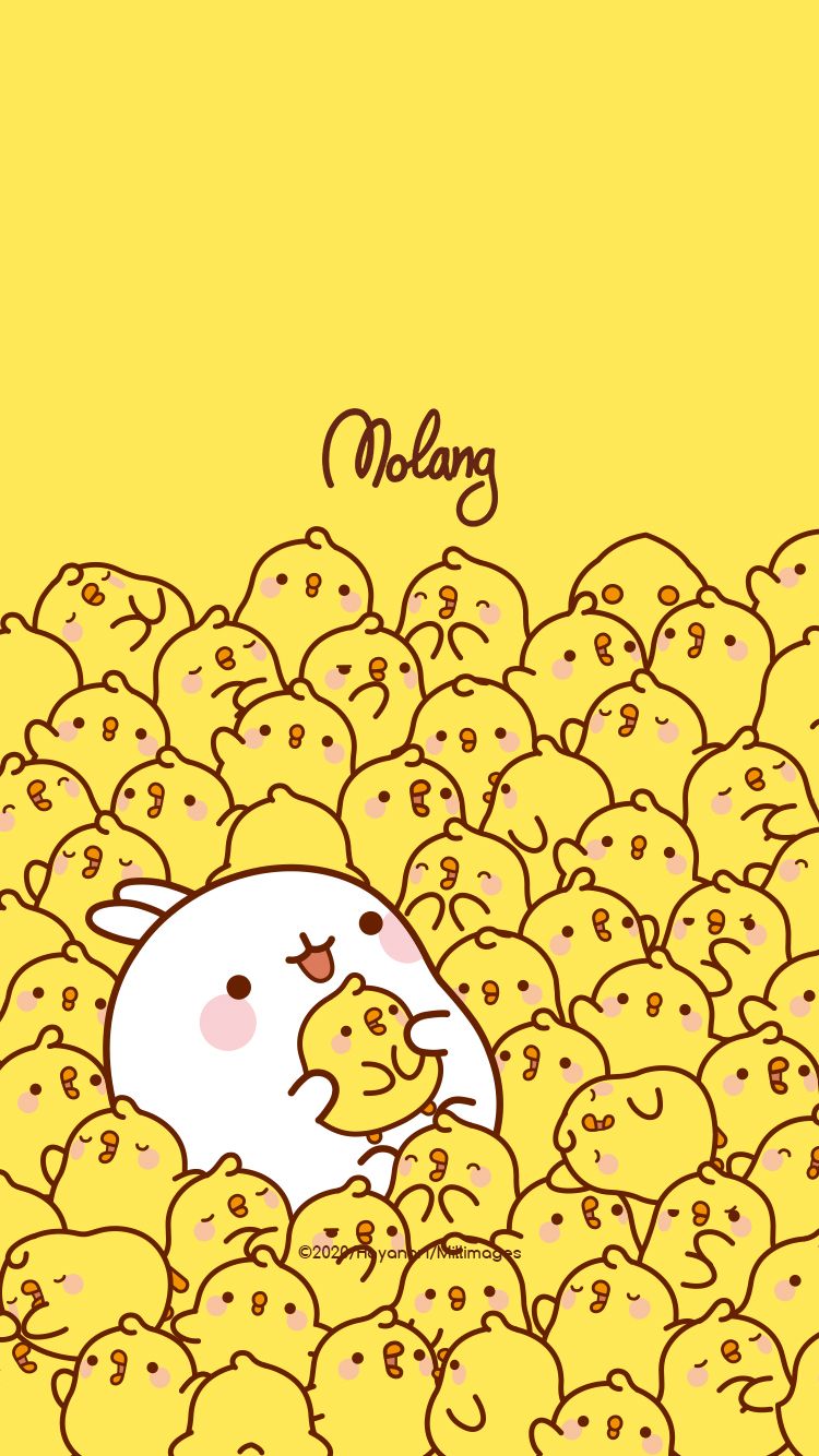 750x1334 Molang & Piu Piu Wallpaper. Molang wallpaper, Kawaii wallpaper, Wallpaper iphone cute
