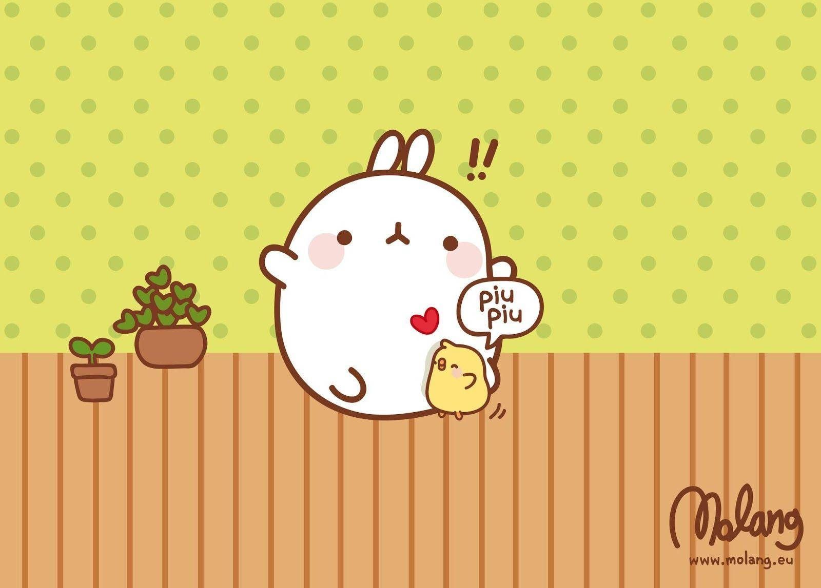 1600x1147 Download Cute Molang And Piu Piu Wallpaper