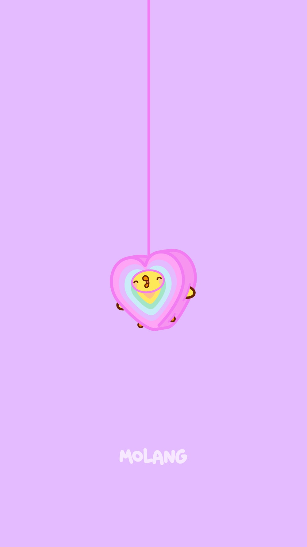 1001x1780 Molang Valentine's Day Wallpaper: Discover The Heart Wallpaper of Molang