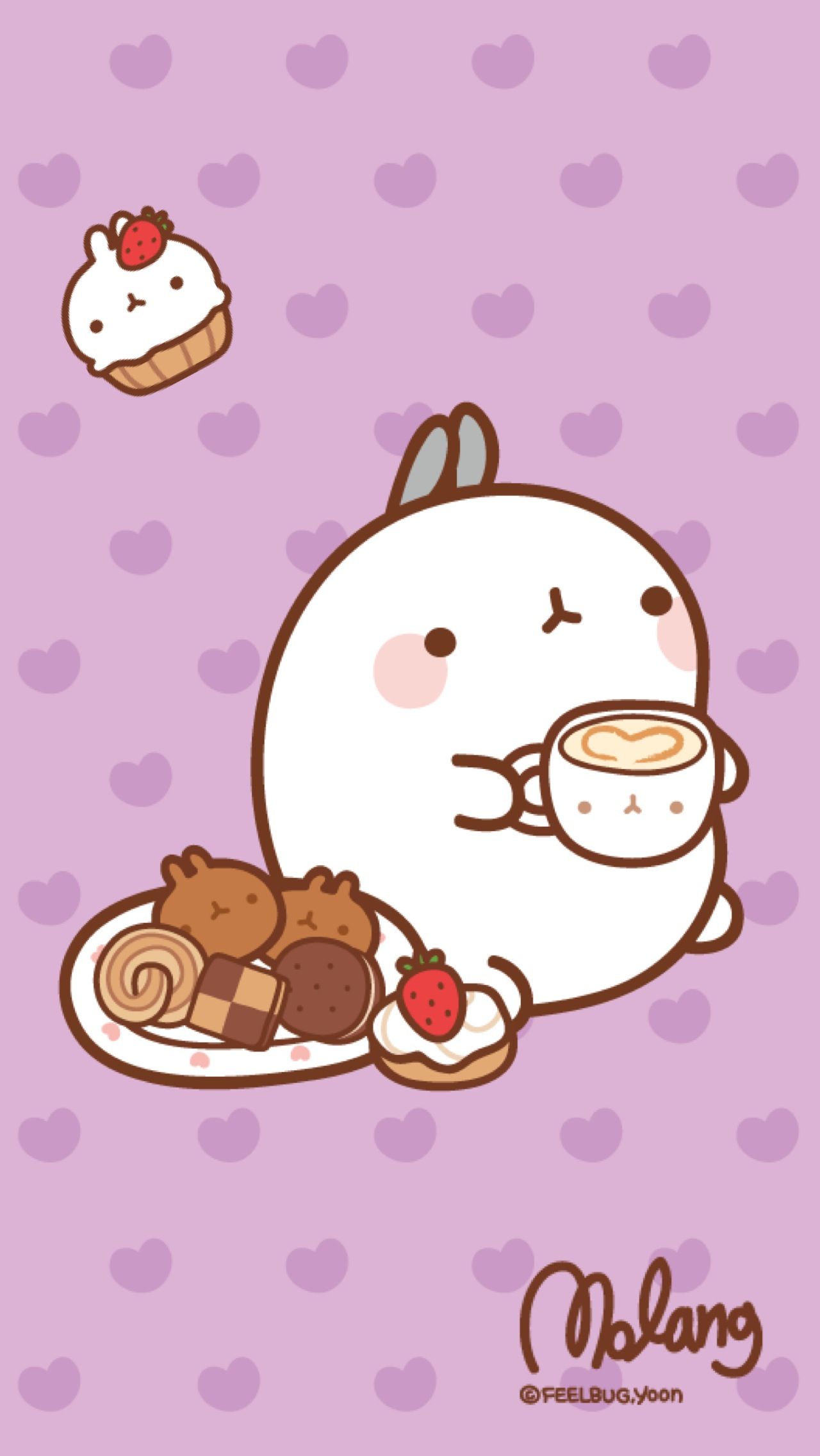 1280x2272 Kawaii Molang iPhone Wallpaper