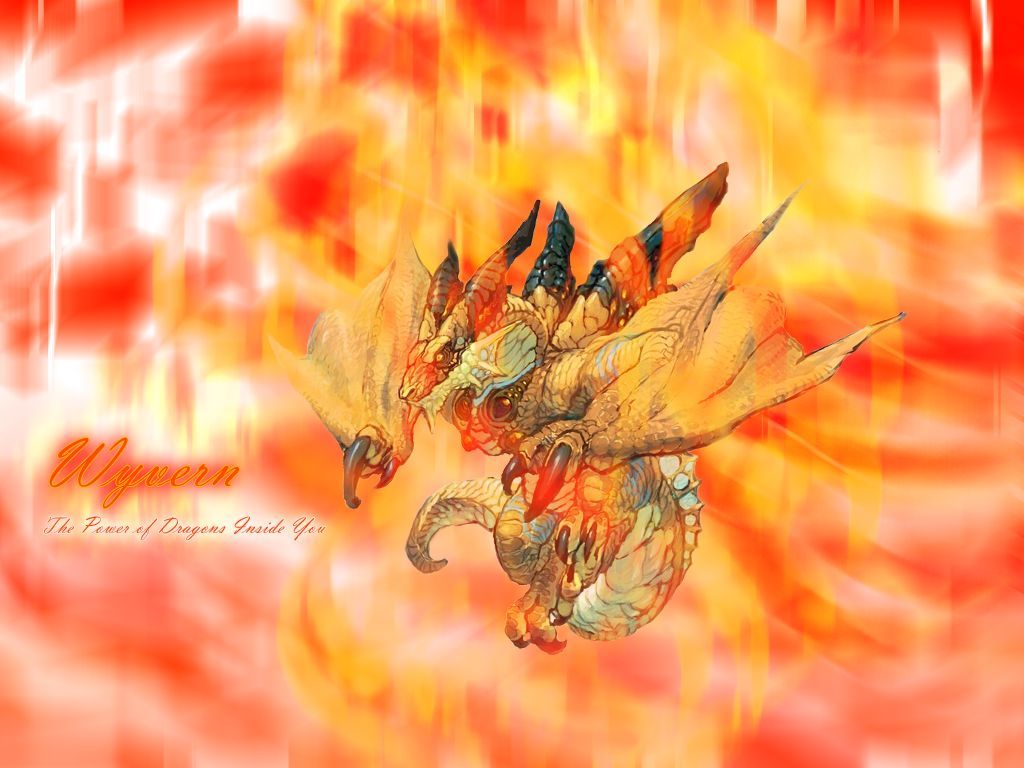 1024x768 Breath of Fire Wallpaper: Wyvern