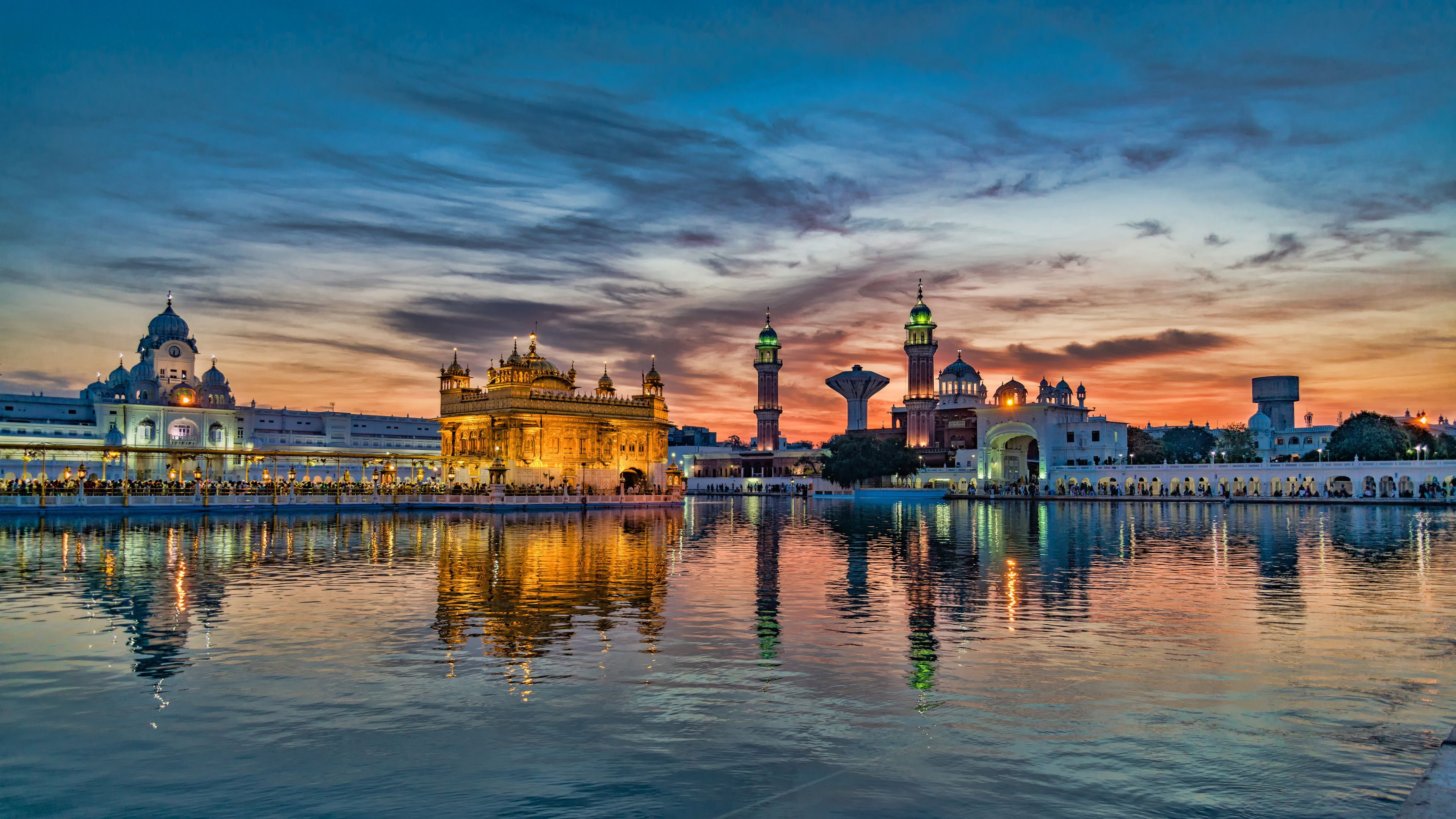 3840x2160 4K Harmandir Sahib Wallpaper and Background Image